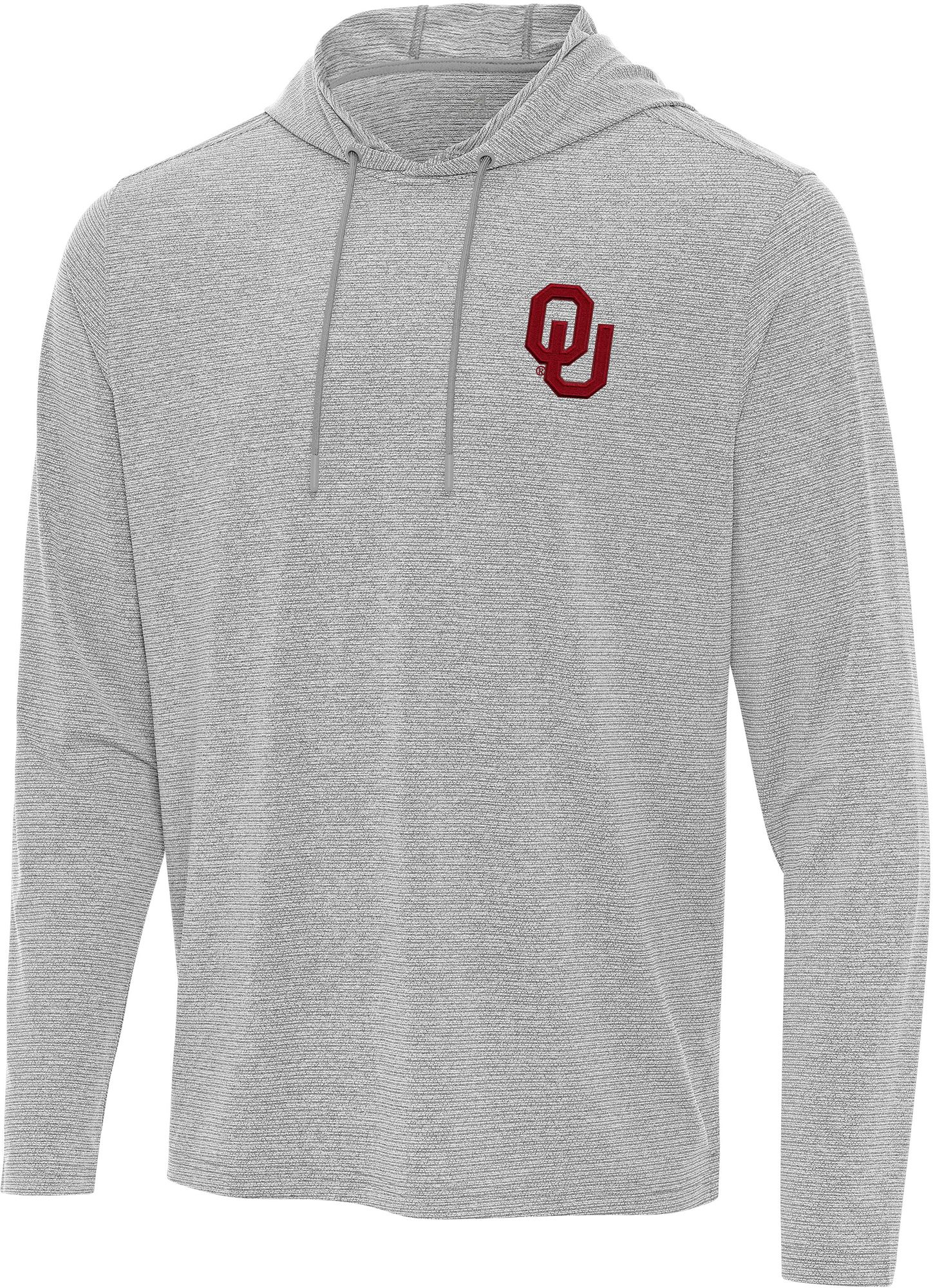Antigua Men's Oklahoma Sooners Grey Changeover Hoodie