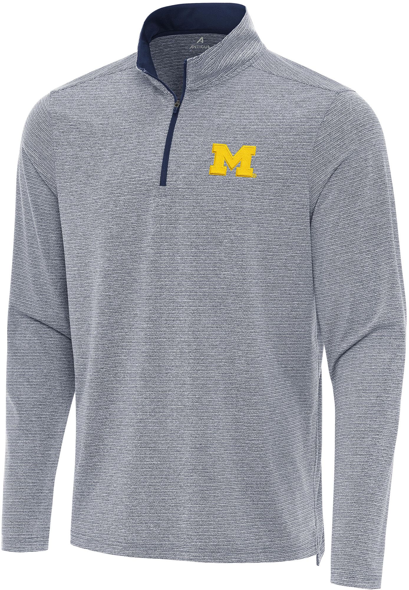 Antigua Men's Michigan Wolverines Navy Changeover 1/4 Zip Pullover
