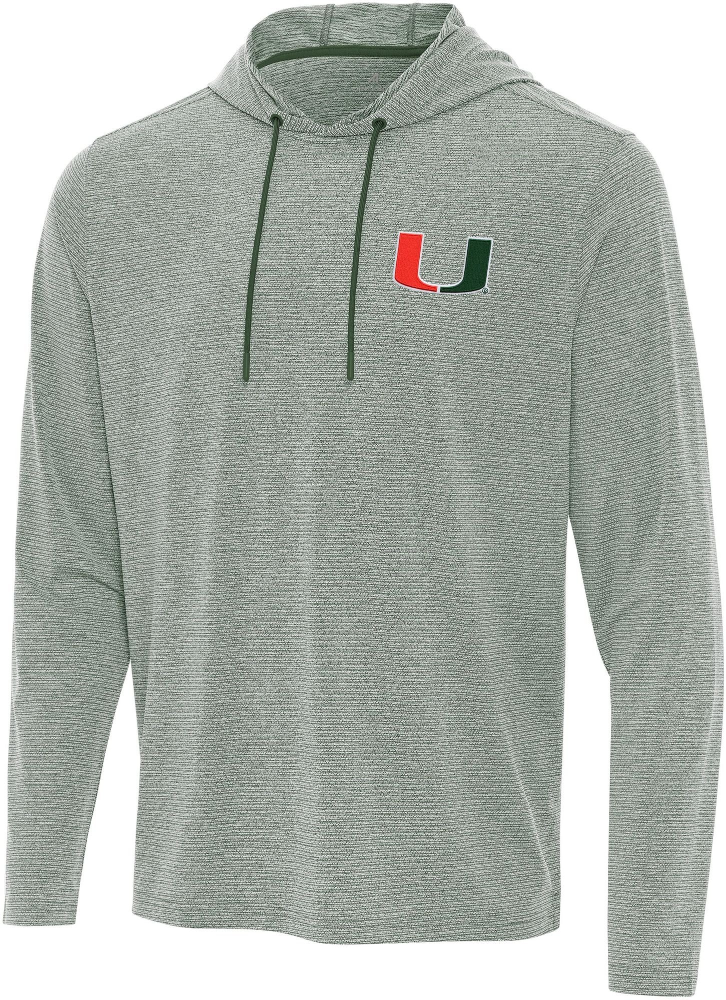 Antigua Men's Miami Hurricanes Green Changeover Hoodie