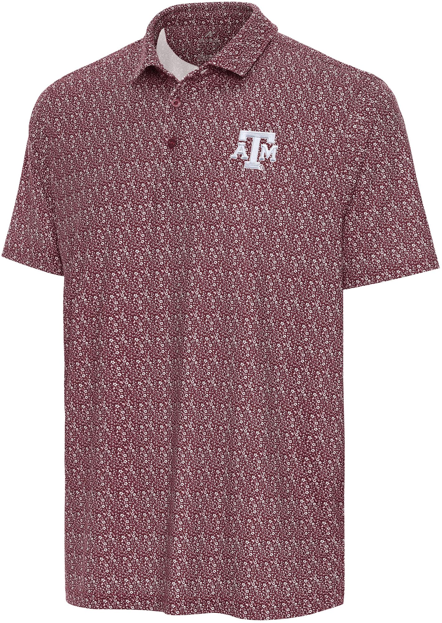 Antigua Men's Texas A&M Aggies Maroon Botanic Polo