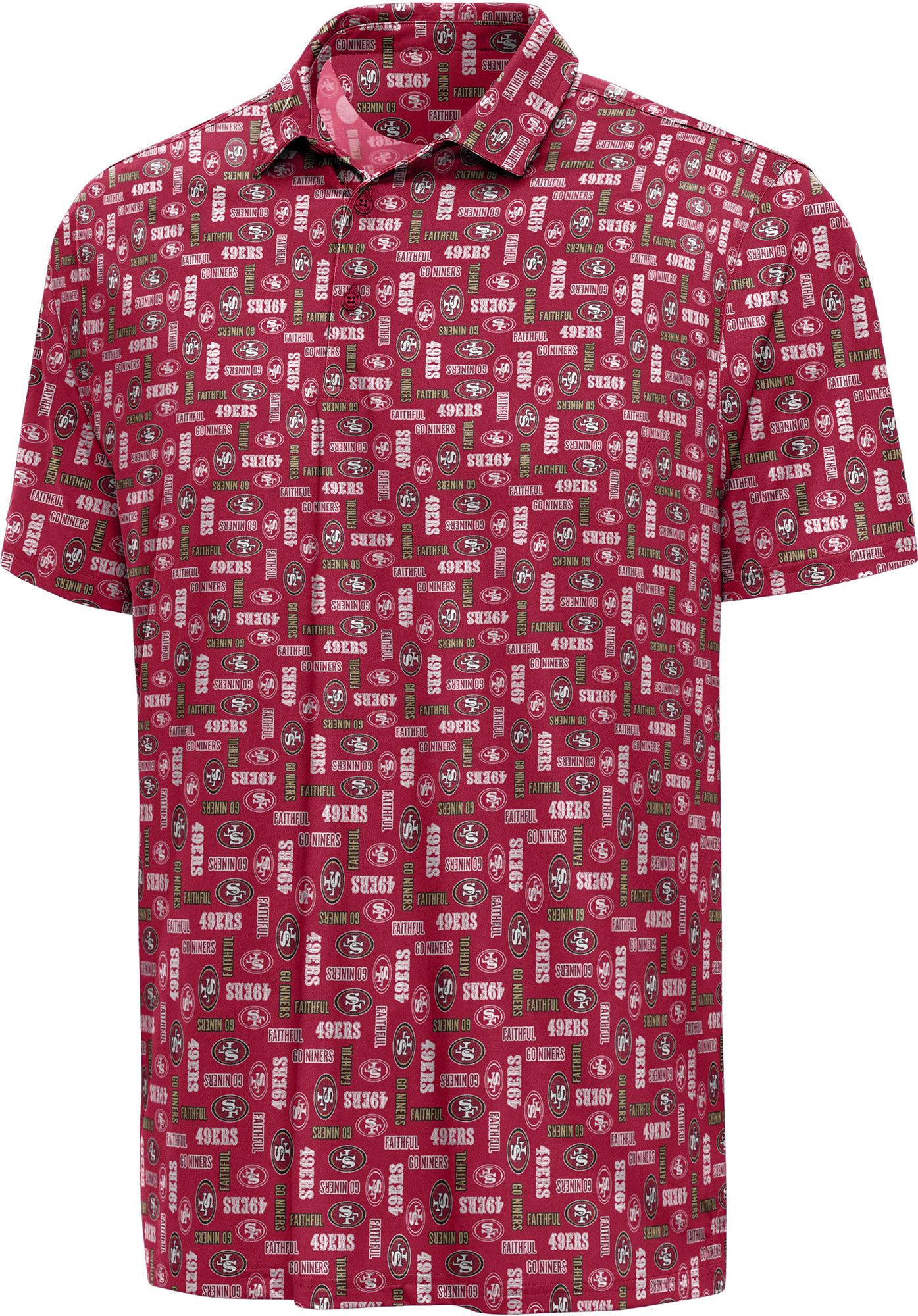 Antigua Men's San Francisco 49ers Red Season Ticket Polo