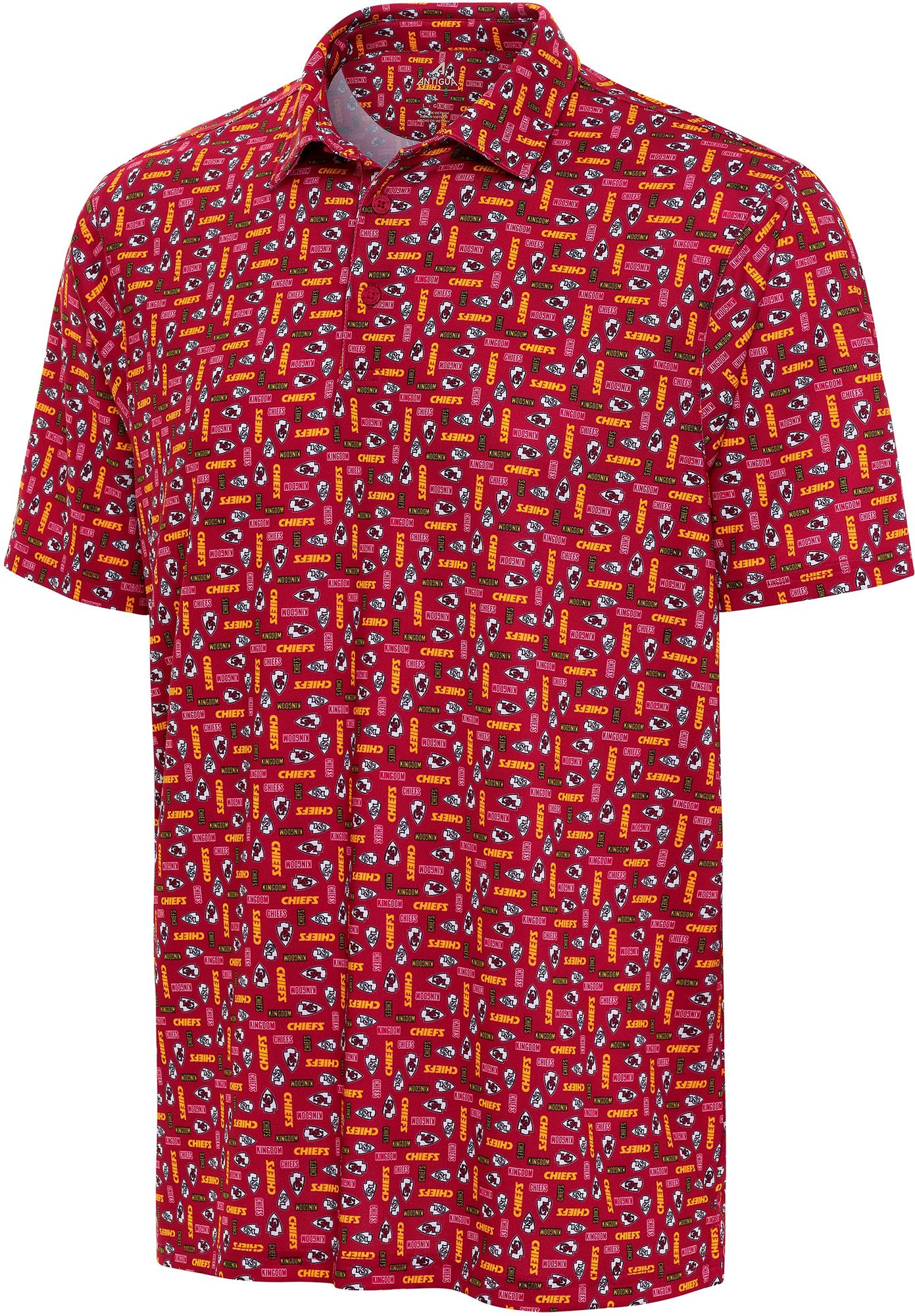 Antigua Men's Kansas City Chiefs Red Season Ticket Polo