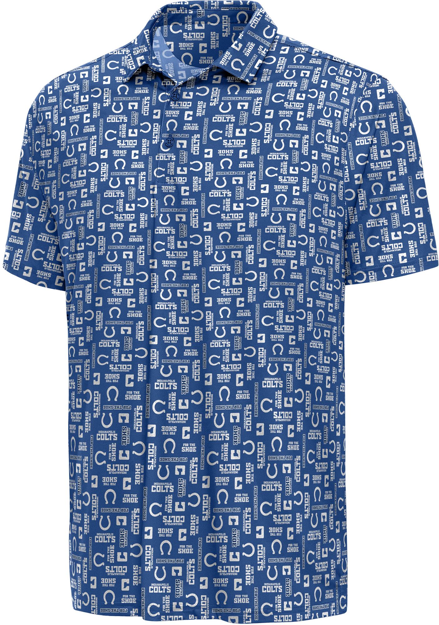 Antigua Men's Indianapolis Colts Royal Season Ticket Polo