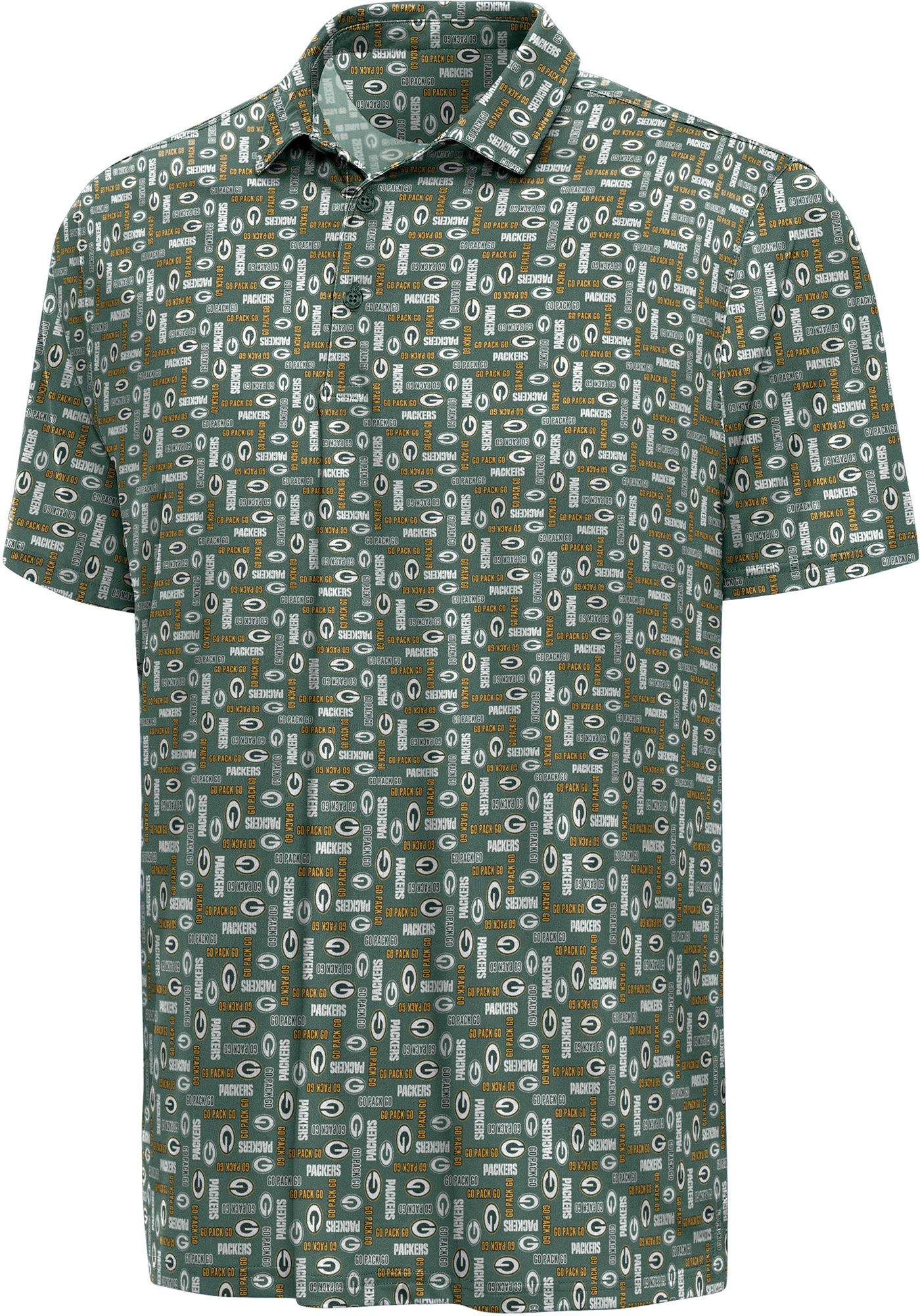 Antigua Men's Green Bay Packers Pine Season Ticket Polo