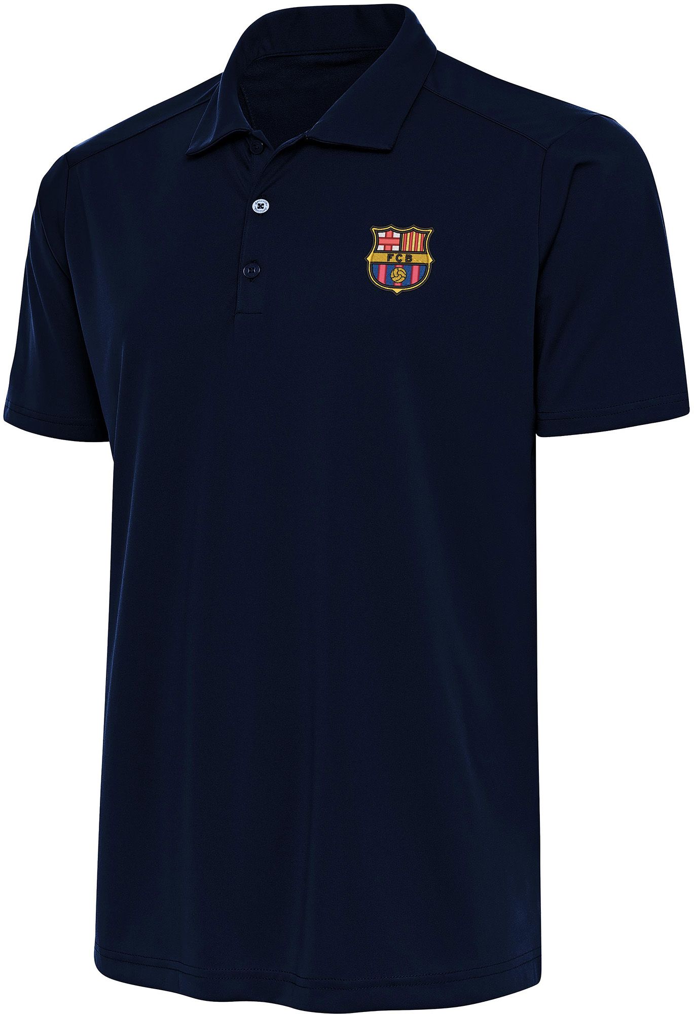 Antigua Adult FC Barcelona Navy Crest Statement Polo