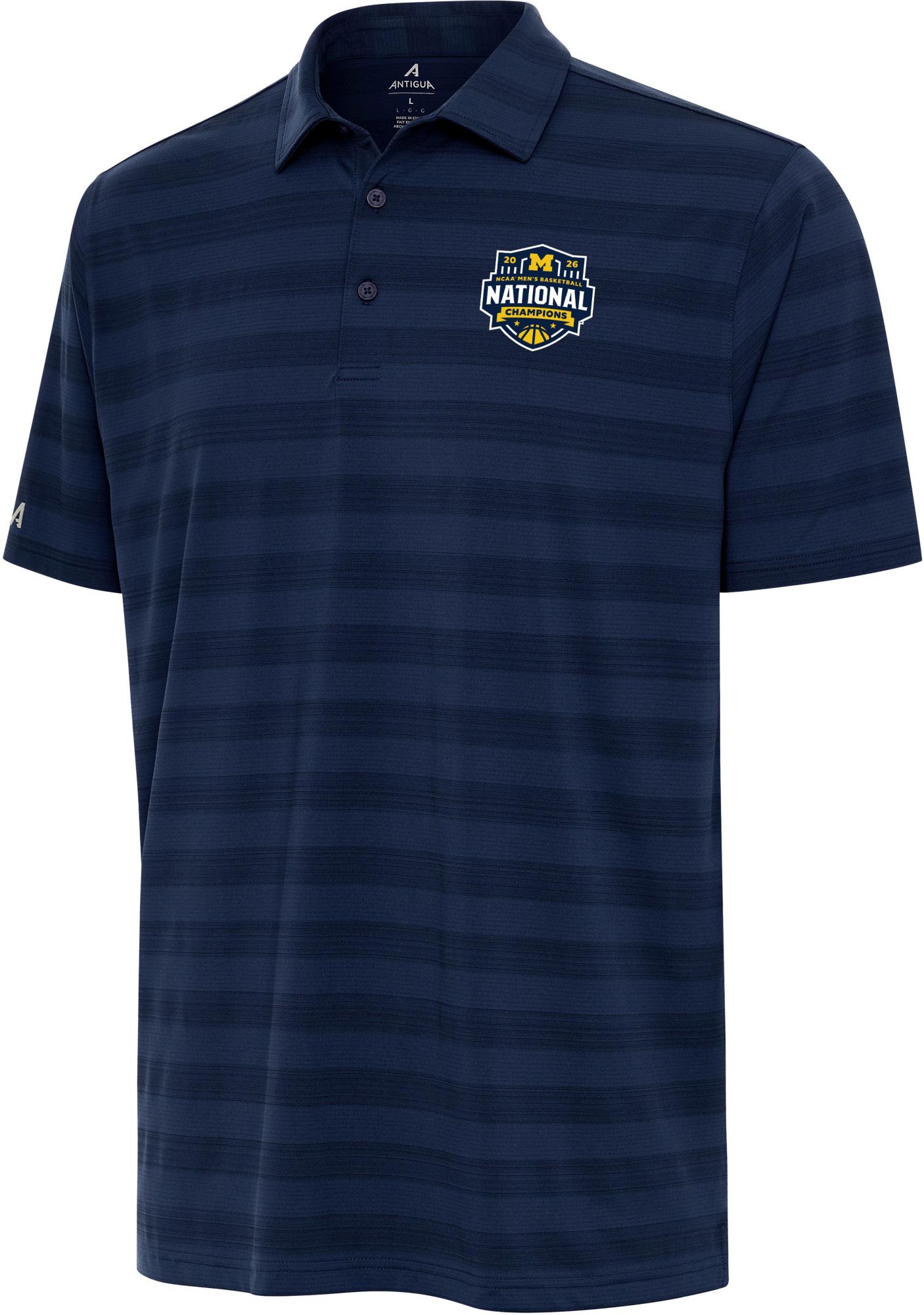 Antigua Adult 2026 Men's Basketball National Champions Michigan Wolverines Tunnel Polo