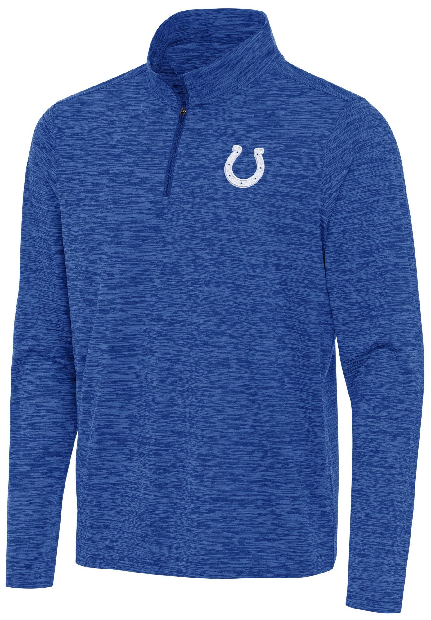 Antigua Men's Indianapolis Colts Dark Royal Heather Eternal Quarter-Zip Shirt