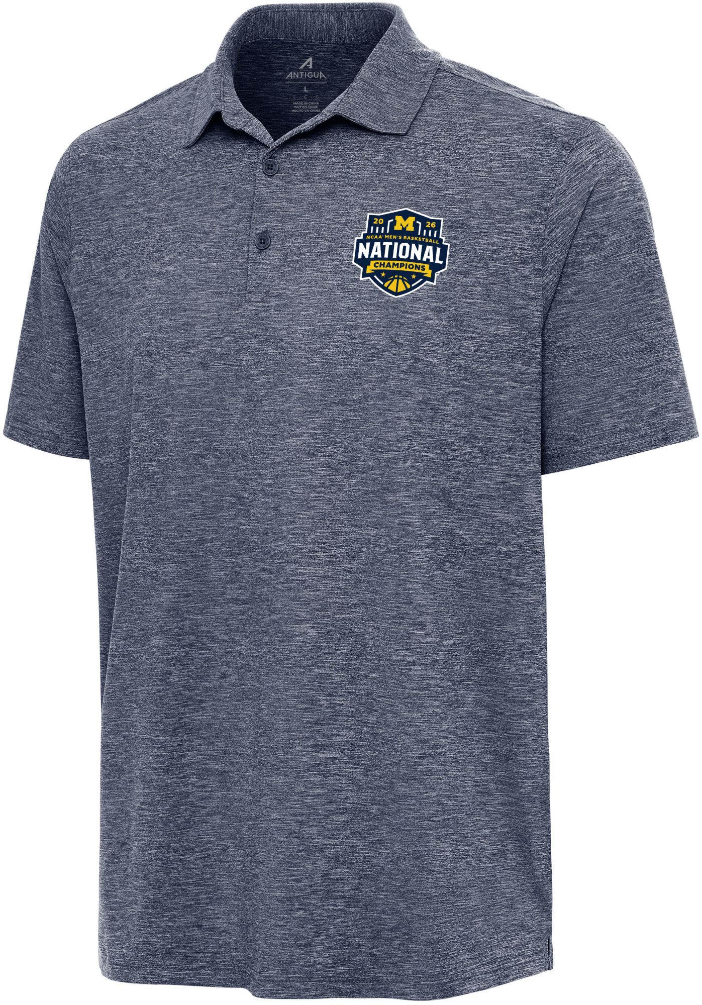 Antigua Adult 2026 Men's Basketball National Champions Michigan Wolverines Par 3 Polo