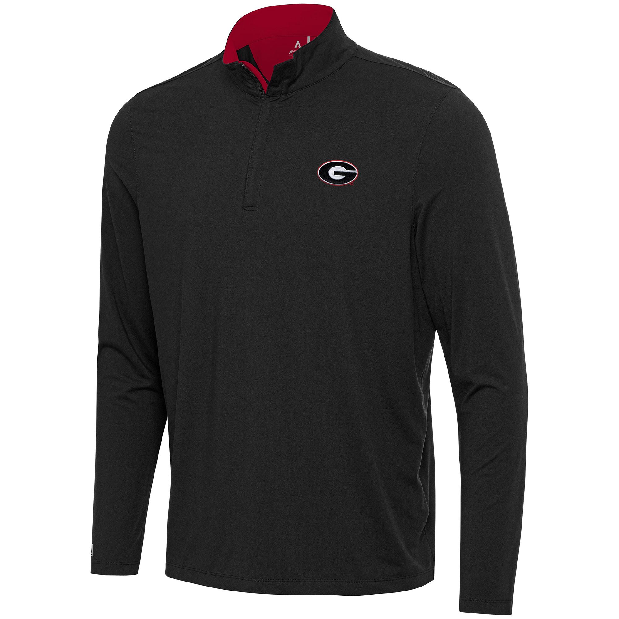 Antigua Men's Black Georgia Bulldogs Content Quarter-Zip Pullover Sweatshirt - Black