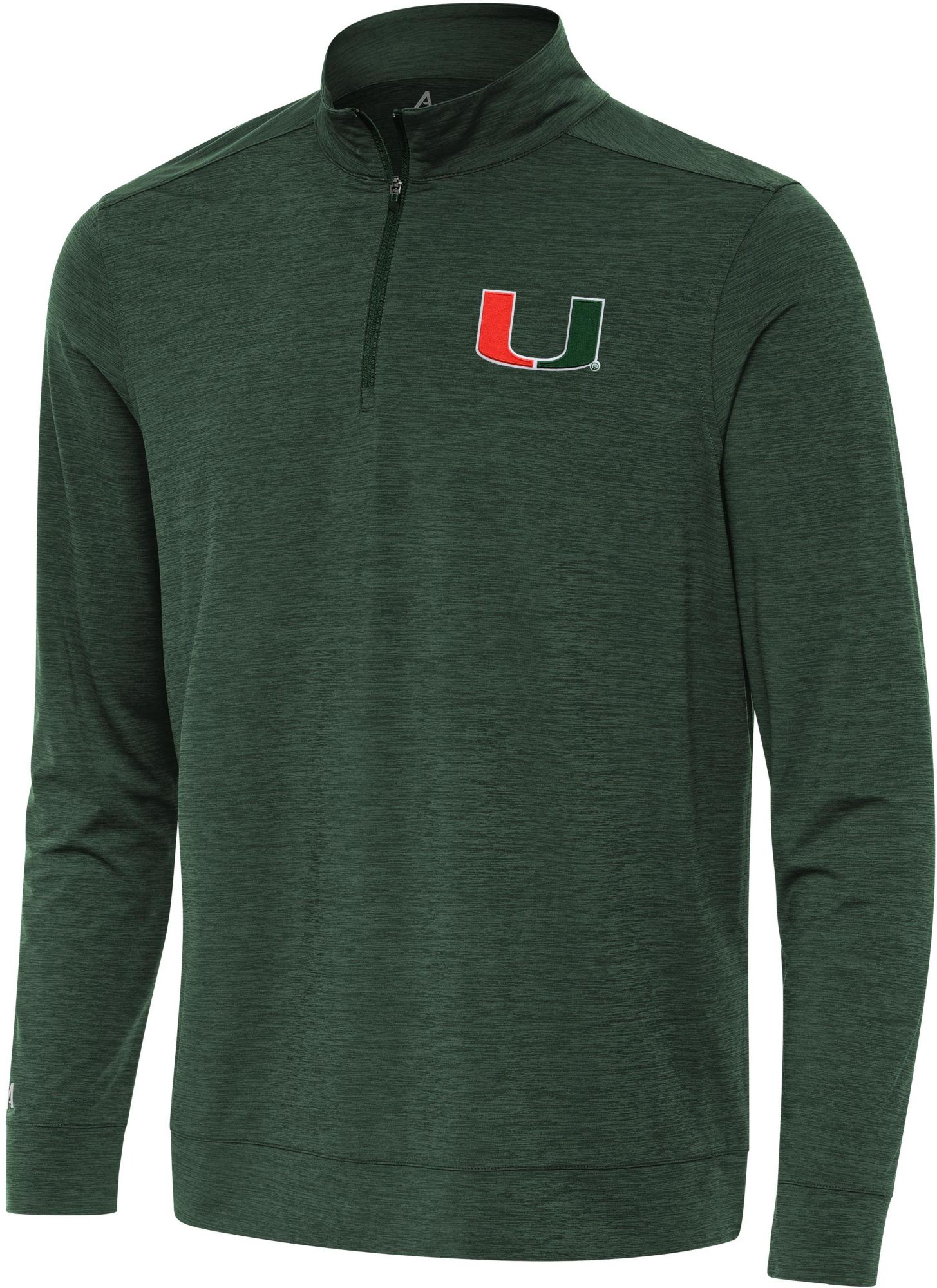 Antigua Men's Miami Hurricanes Bright Mock 1/4 Zip