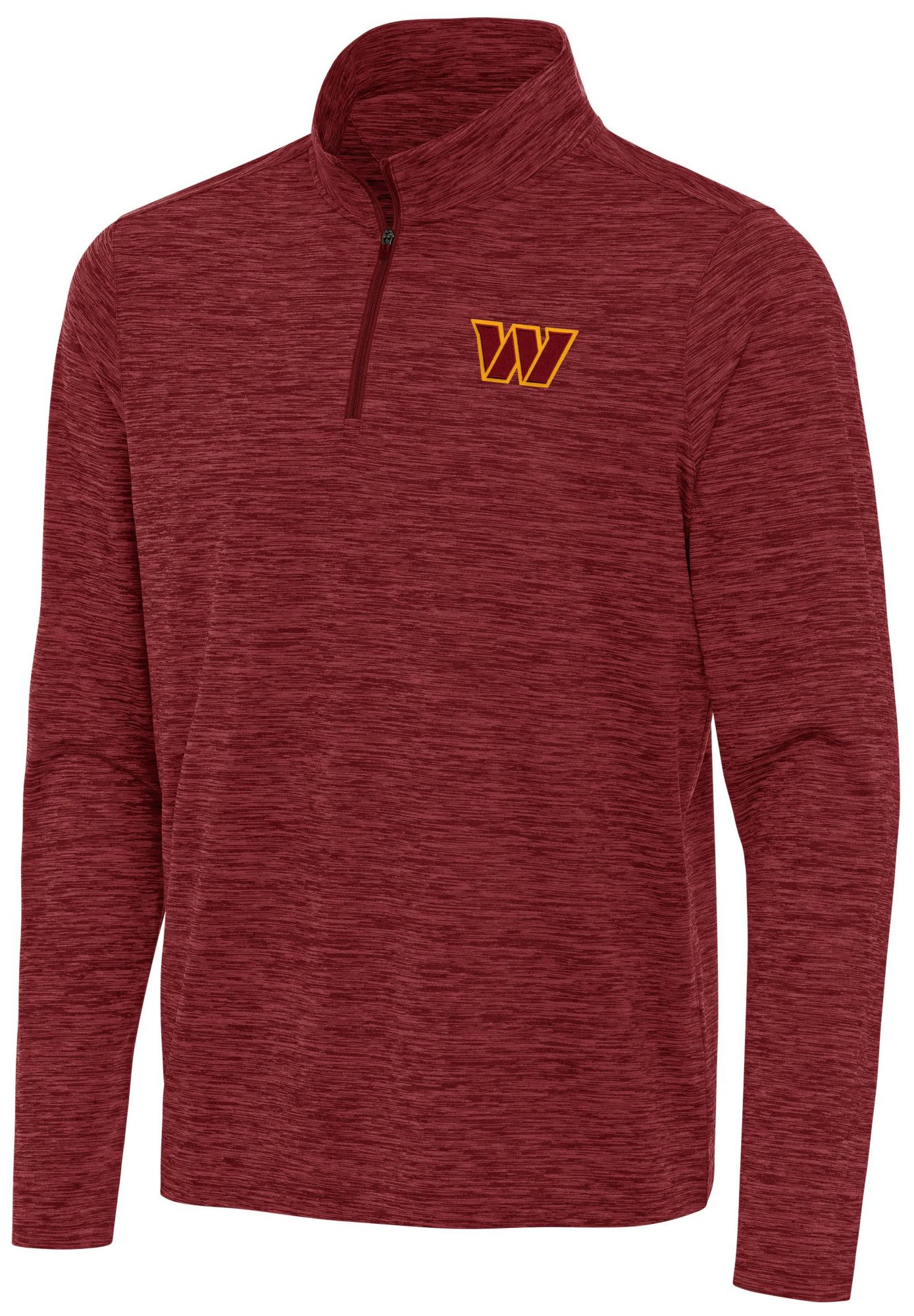 Antigua Men's Washington Commanders Cabernet Heather Eternal Quarter-Zip Shirt