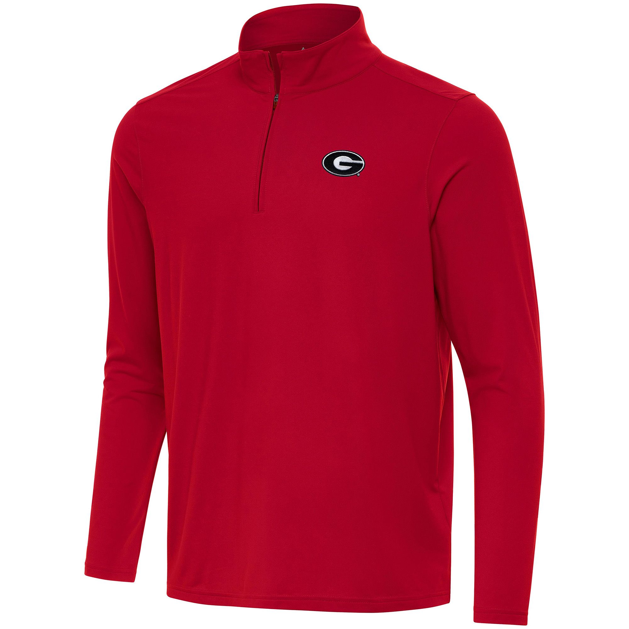 Antigua Men's Georgia Bulldogs Intent Red 1/4 Zip Pullover