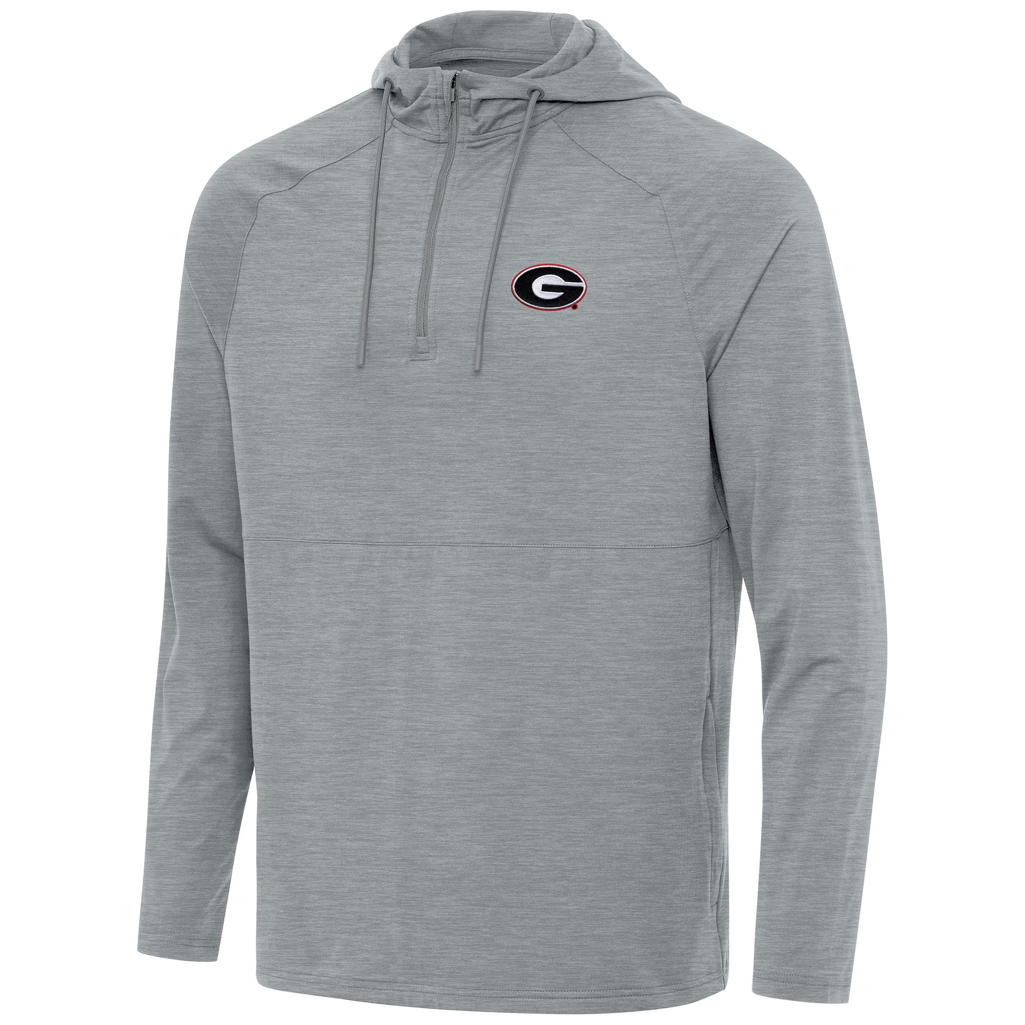 Antigua Men's Georgia Bulldogs Spikes Skyscraper Heather 1/4 Zip Pullover Hoodie