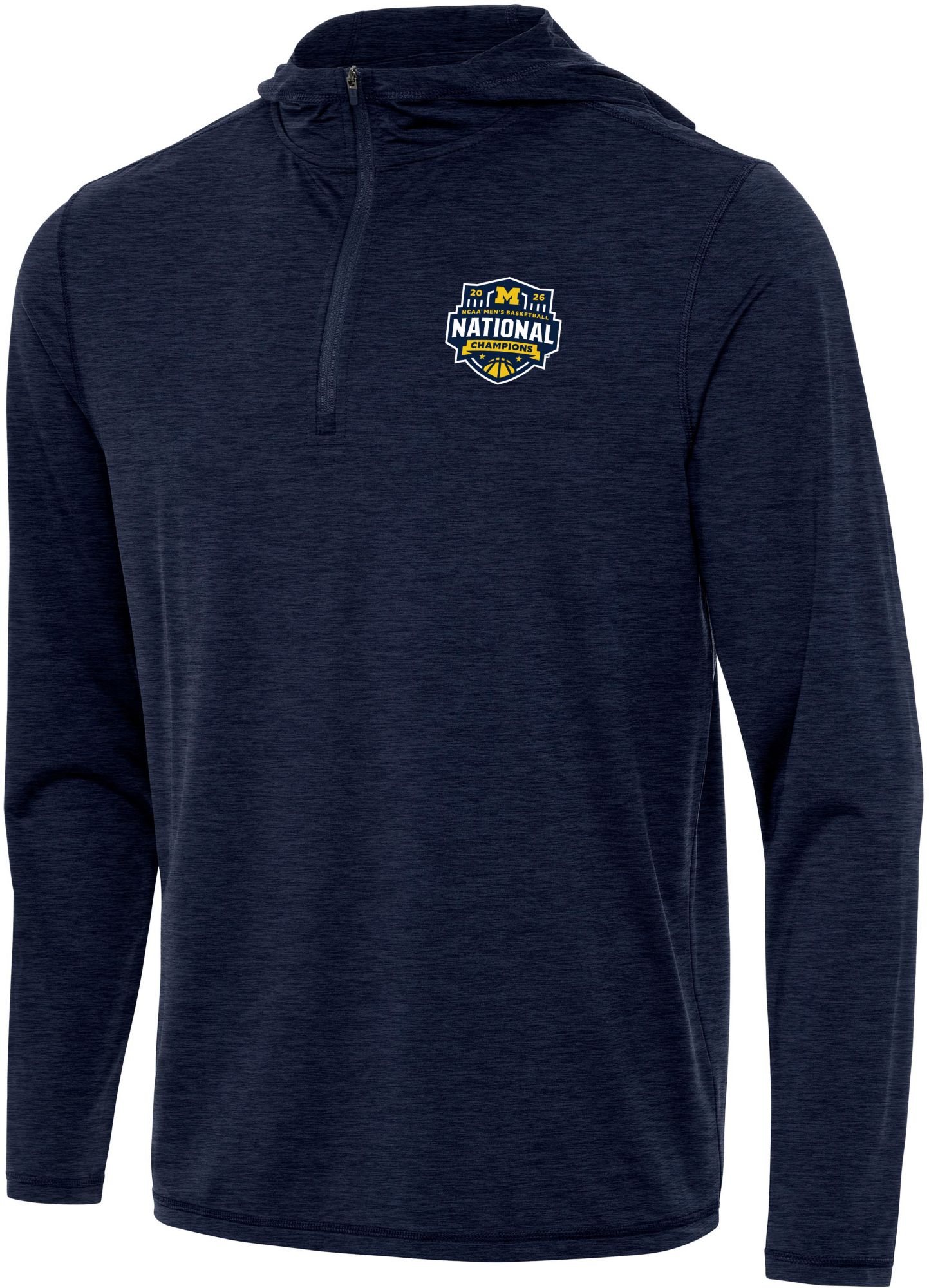 Antigua Adult 2026 Men's Basketball National Champions Michigan Wolverines Tidy Quarter-Zip Hoodie