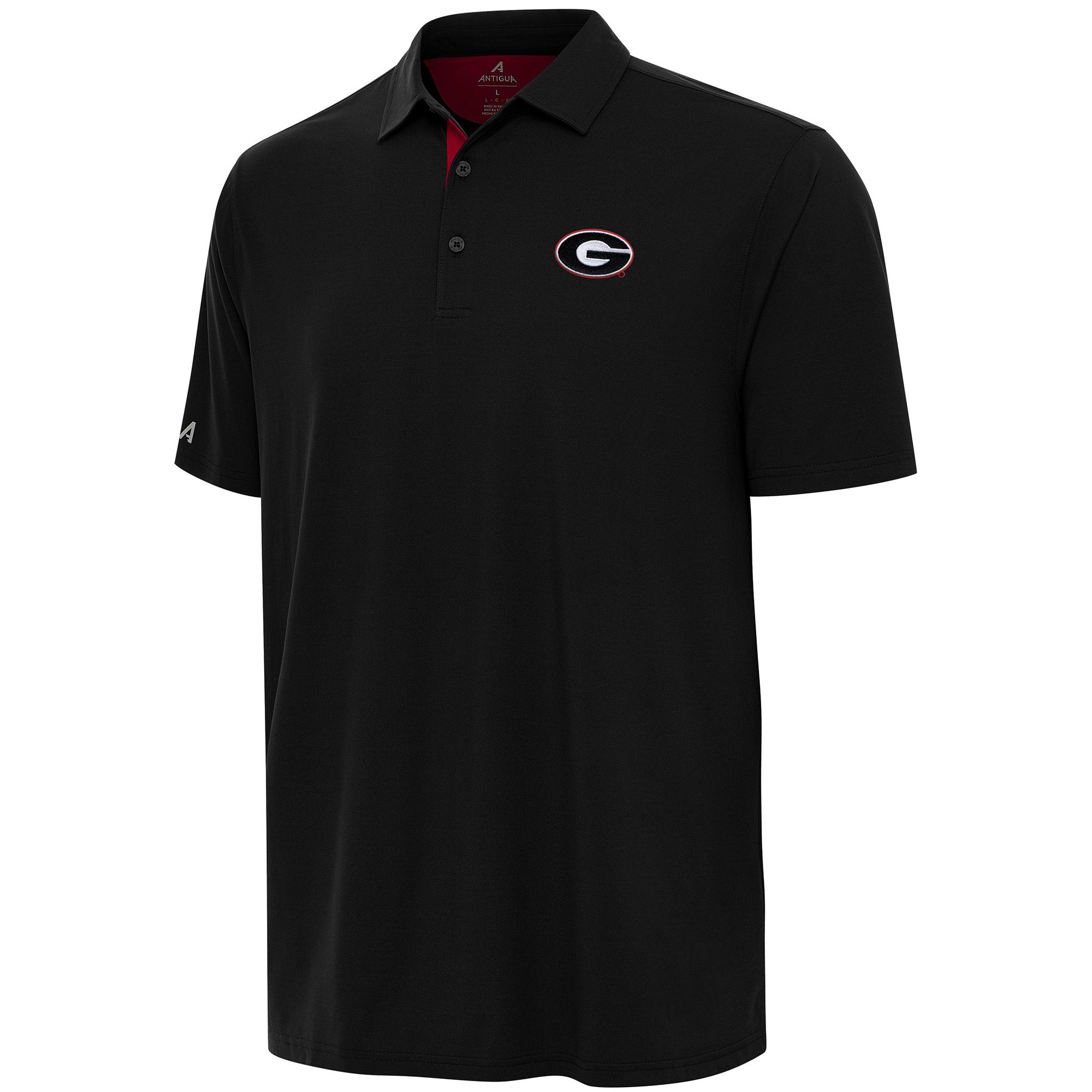 Antigua Men's Georgia Bulldogs Black-Dark Red Era Polo