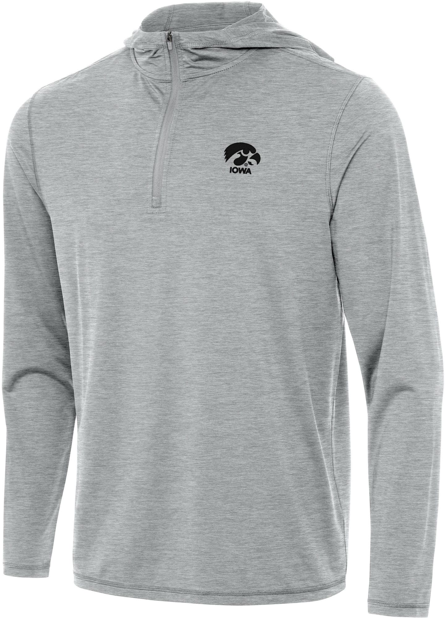 Antigua Men's Iowa Hawkeyes Tidy Hood 1/4 Zip