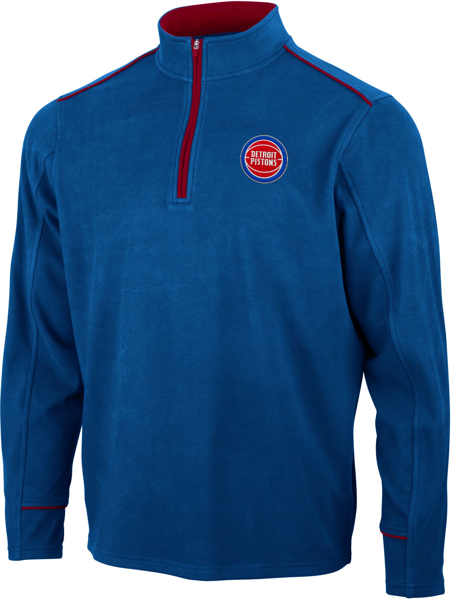 Antigua Men's Detroit Pistons Leverage 1/4 Zip Pullover