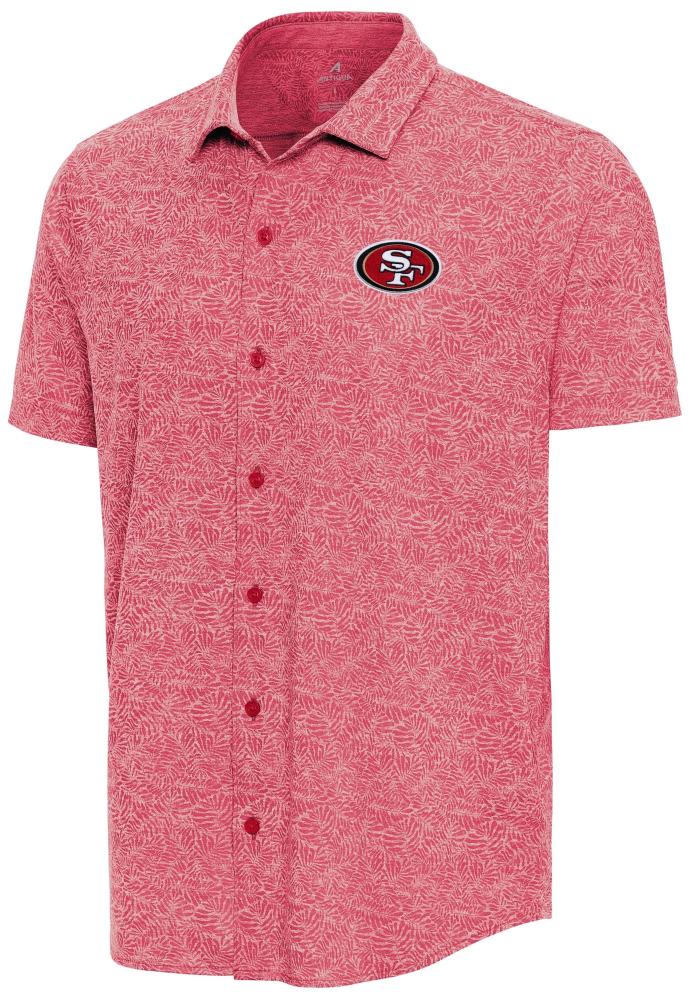 Antigua Men's San Francisco 49ers Red Tentril Polo