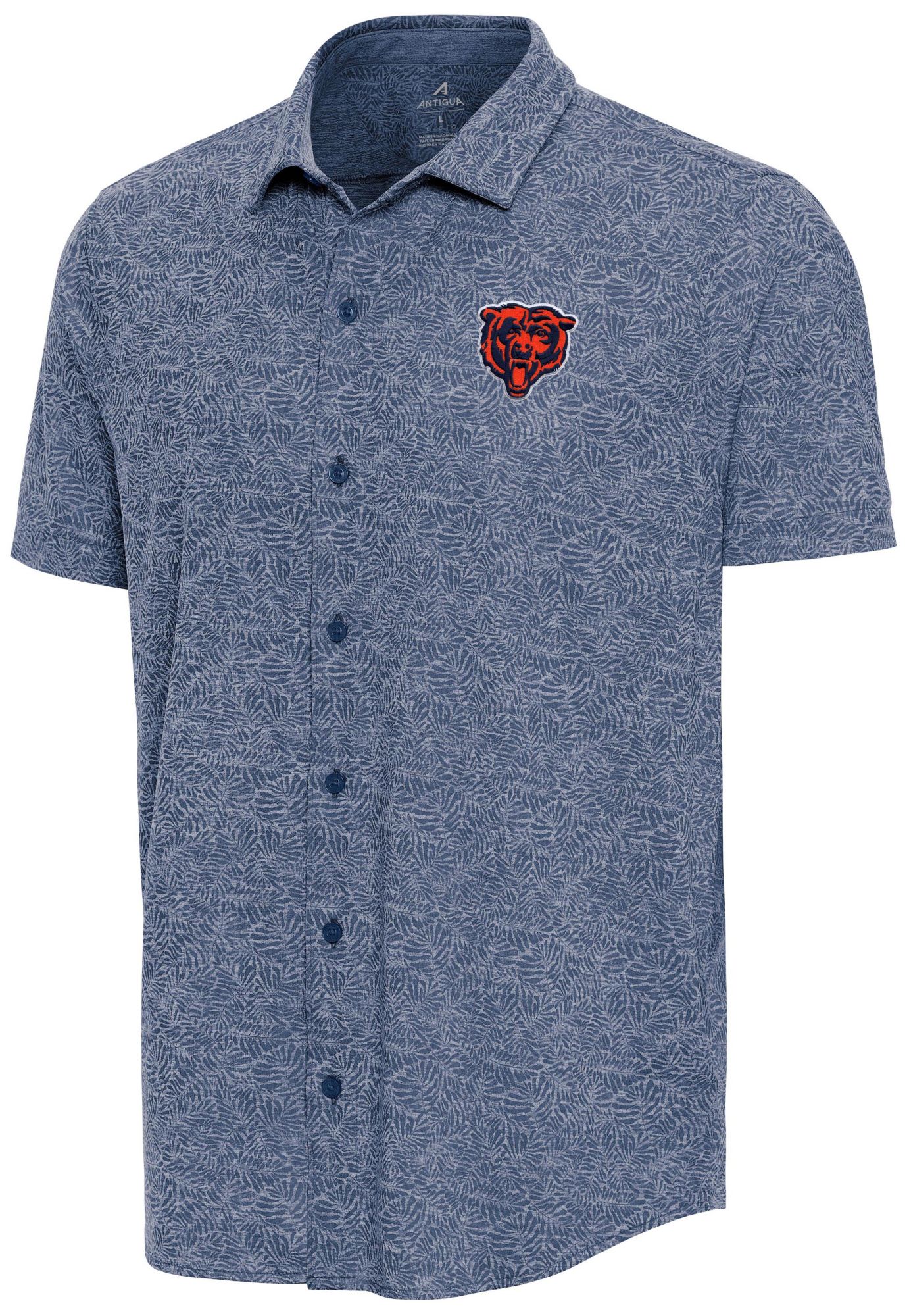 Antigua Men's Chicago Bears Navy Tentril Polo