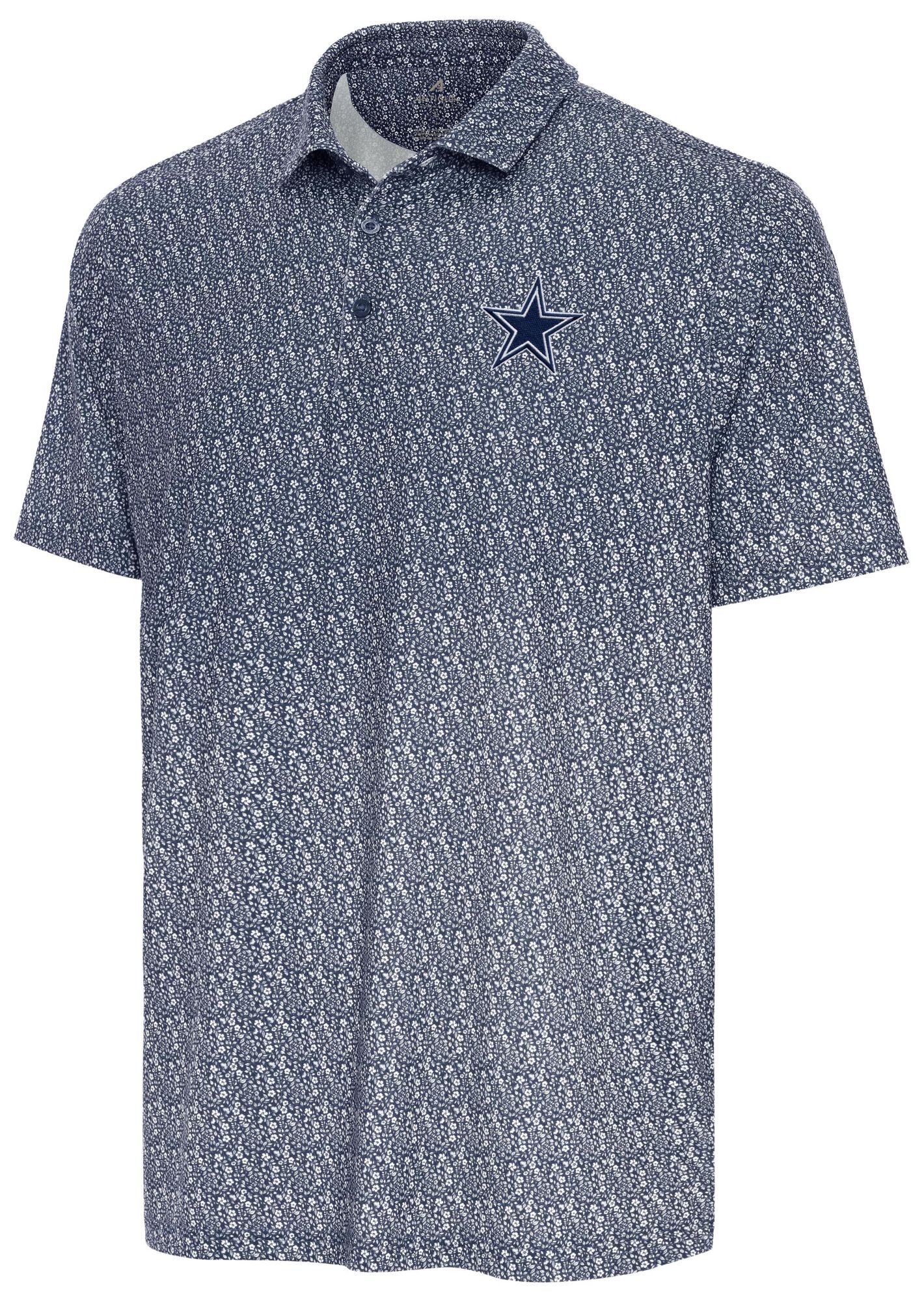 Antigua Men's Dallas Cowboys Navy Botanic Polo