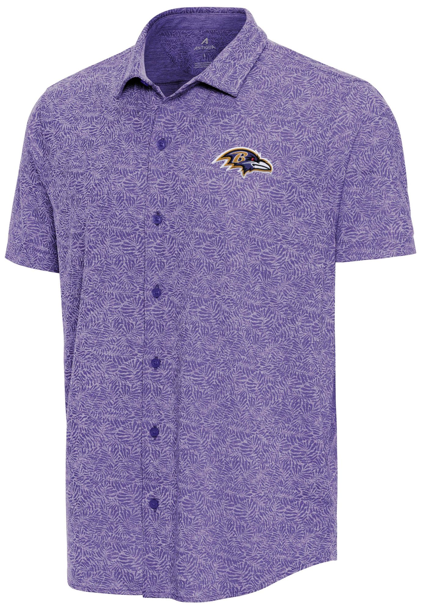 Antigua Men's Baltimore Ravens Purple Tentril Polo