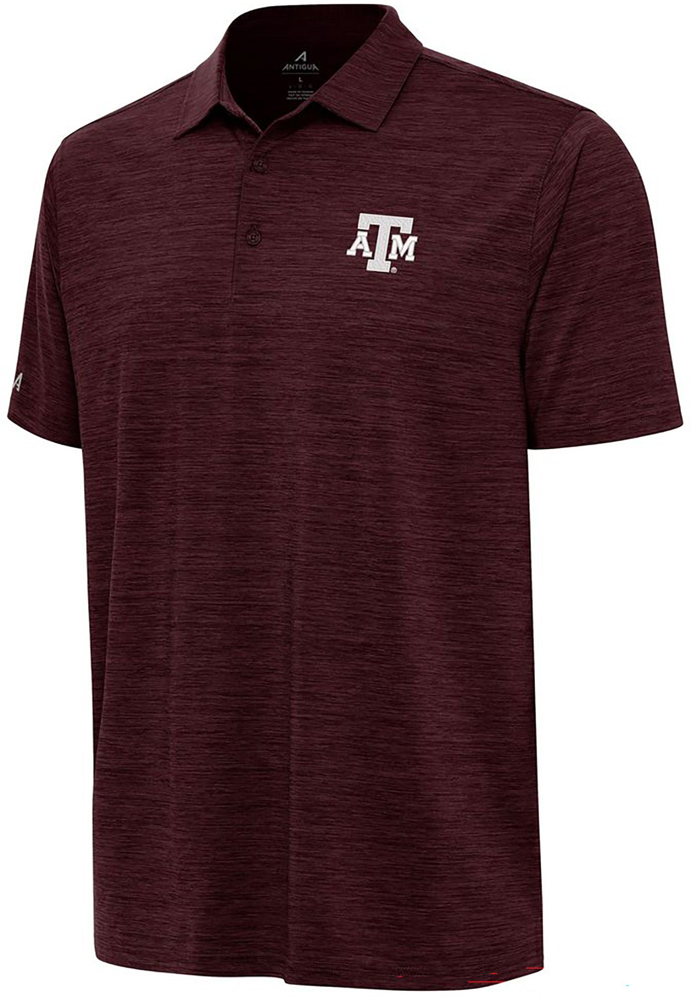 Antigua Men's Texas A&M Aggies Maroon Heather Layout Polo