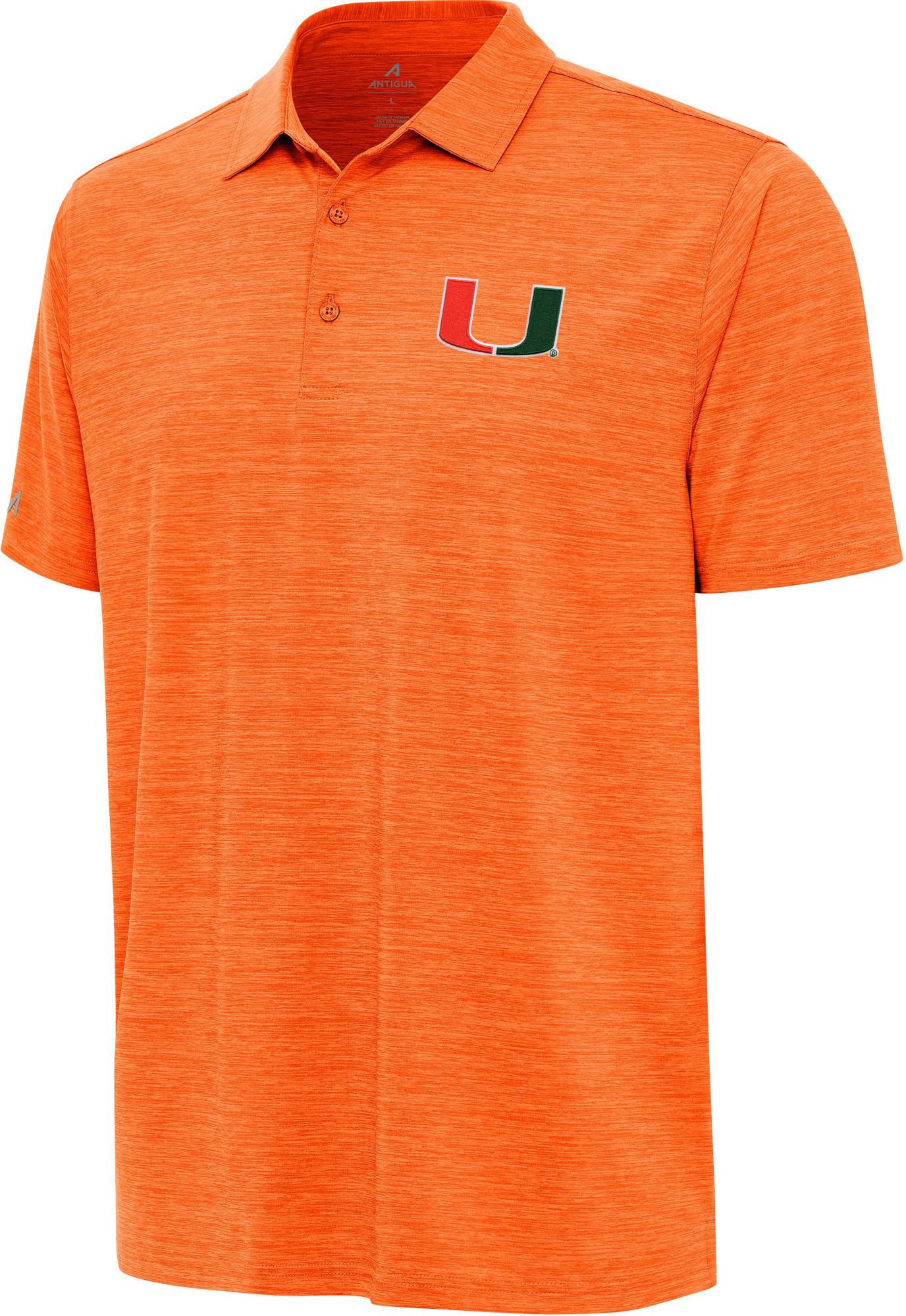 Antigua Men's Miami Hurricanes Layout Polo