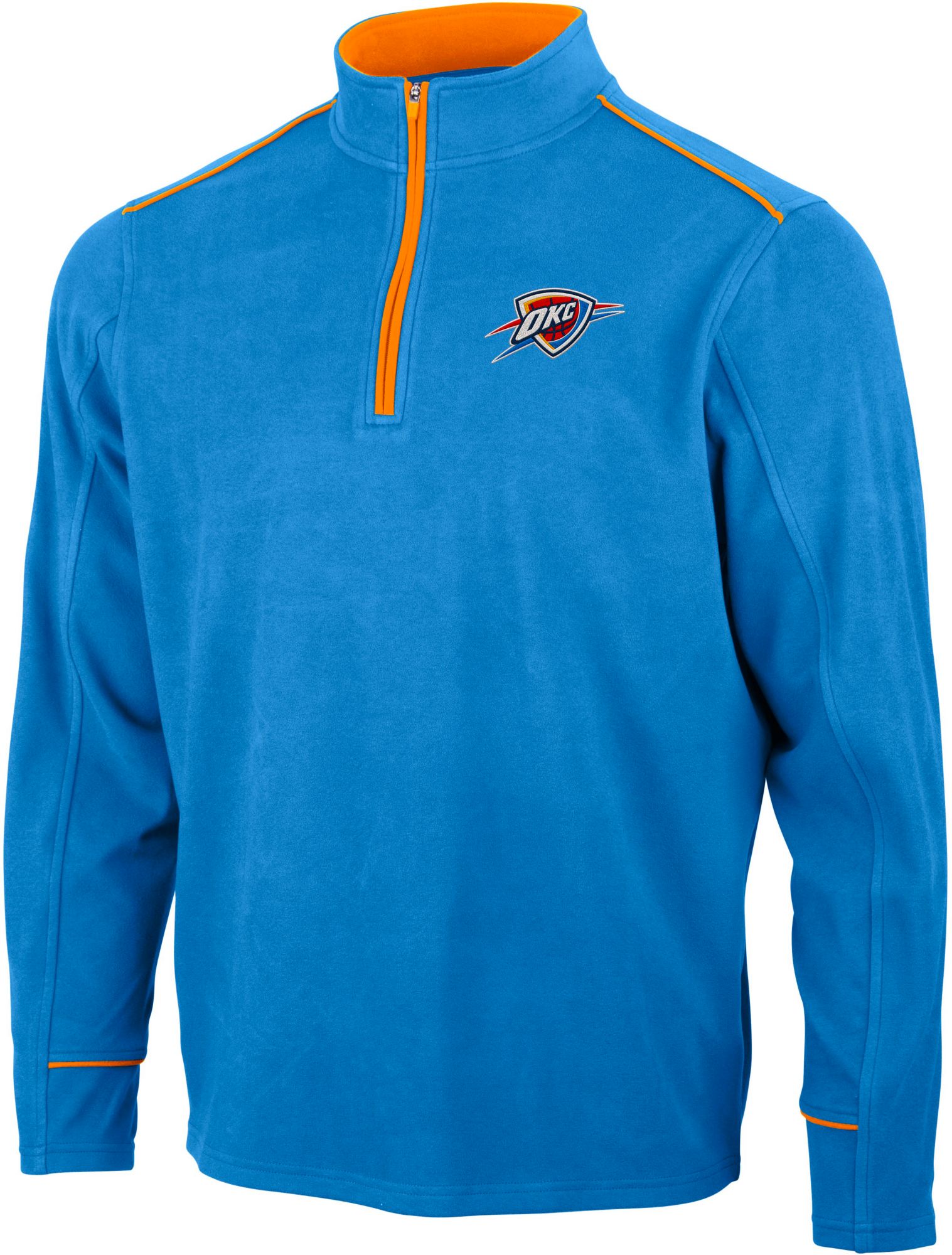 Antigua Men's Oklahoma City Thunder Leverage 1/4 Zip Pullover, Small