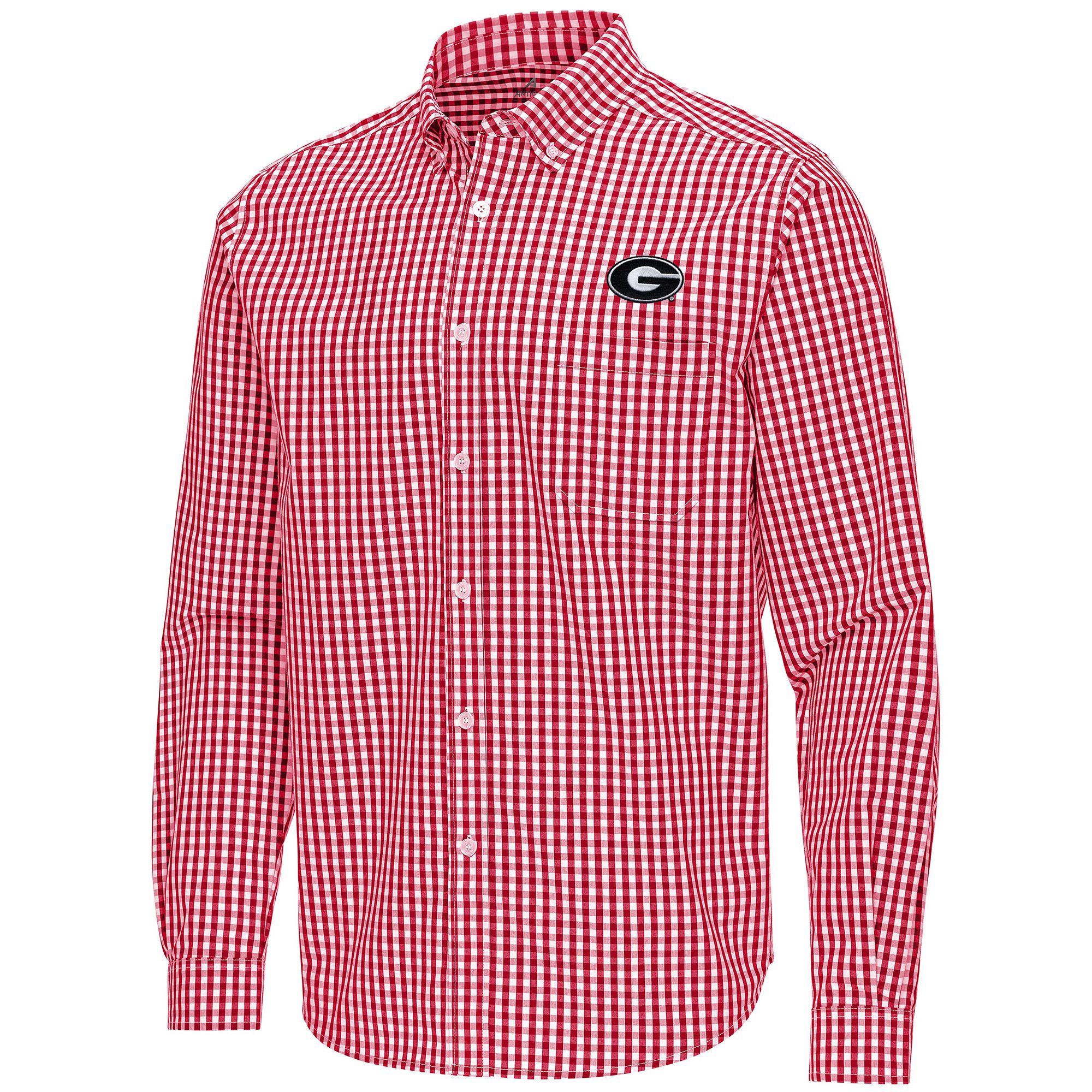 Antigua Men's Georgia Bulldogs Ellis Long Sleeve Woven Shirt