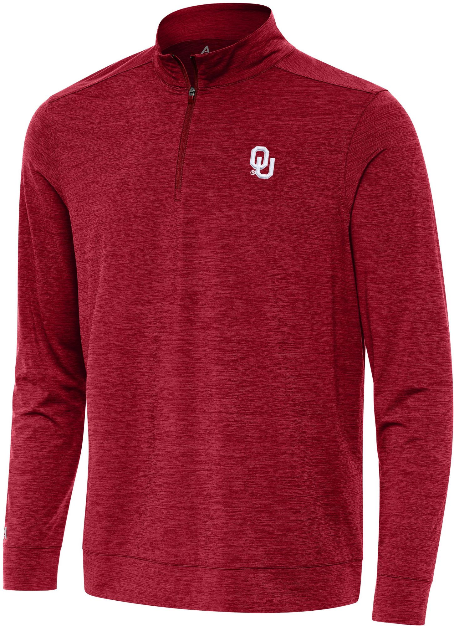 Antigua Men's Oklahoma Sooners Bright Mock 1/4 Zip