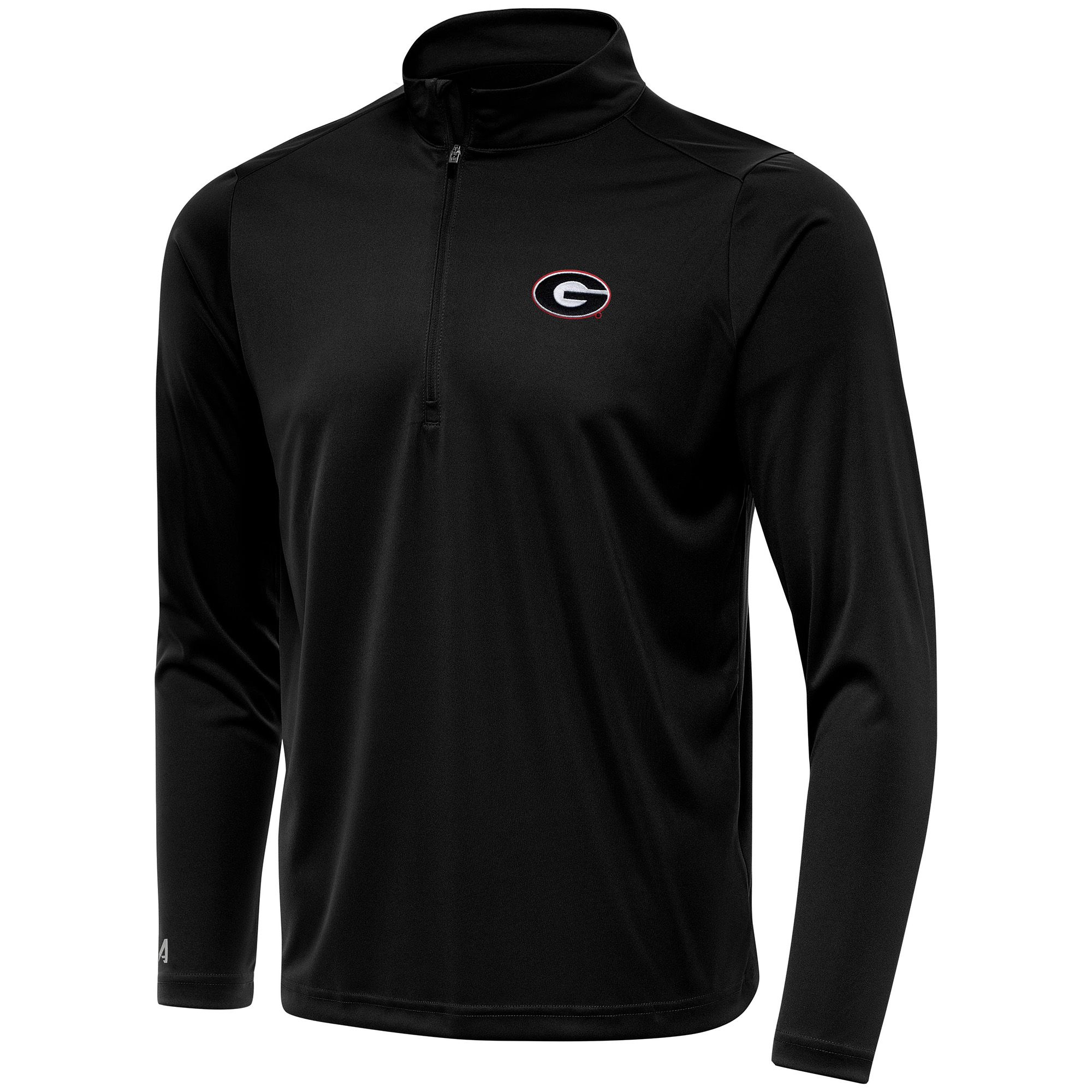 Antigua Men's Georgia Bulldogs Tribute Black 1/4 Zip Pullover