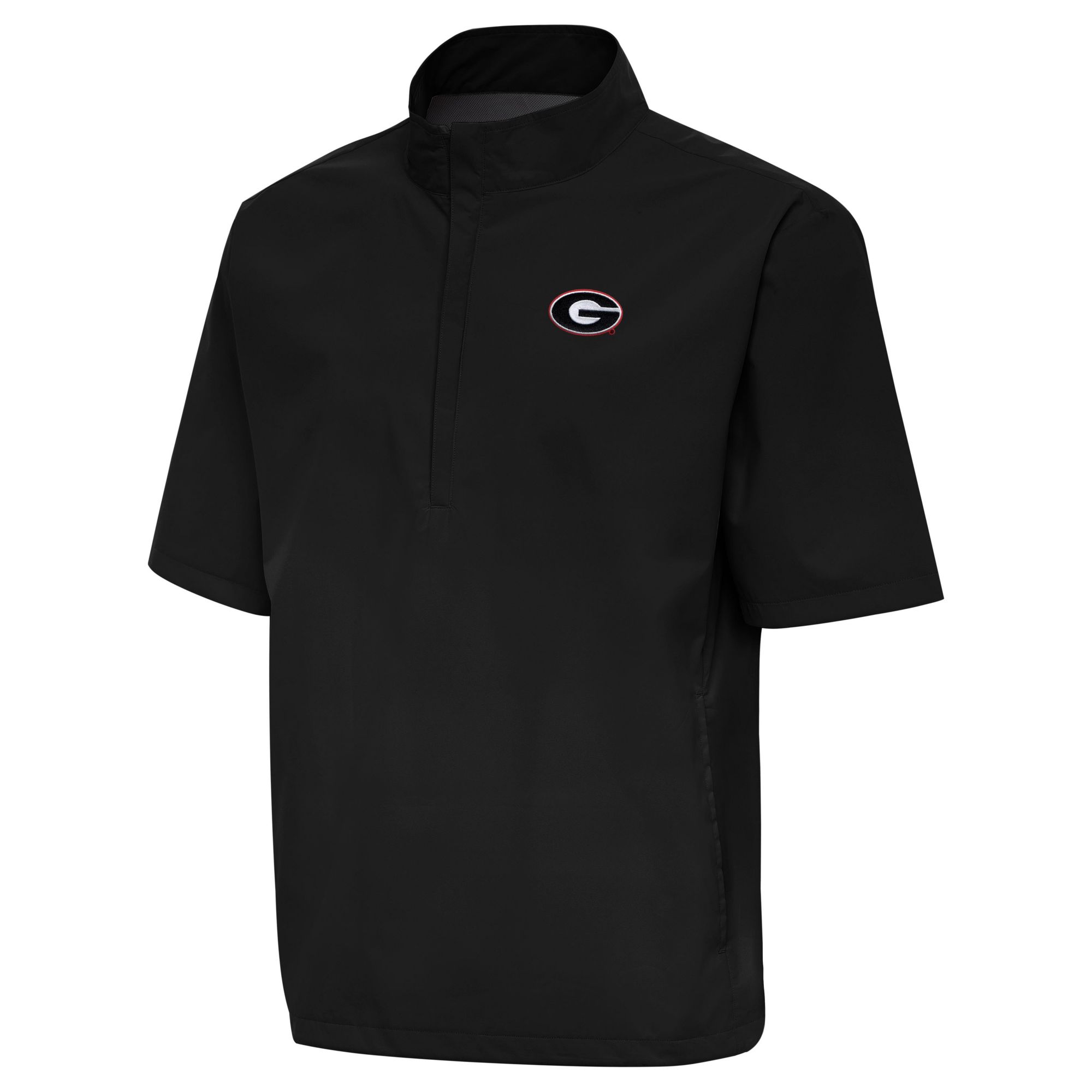 Antigua Men's Georgia Bulldogs Brisk SS 1/4 Zip Pullover
