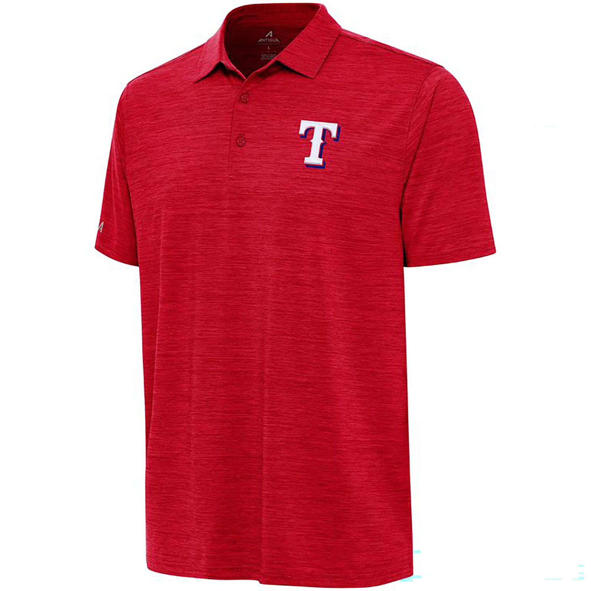 Antigua Men's Texas Rangers Red Layout Polo
