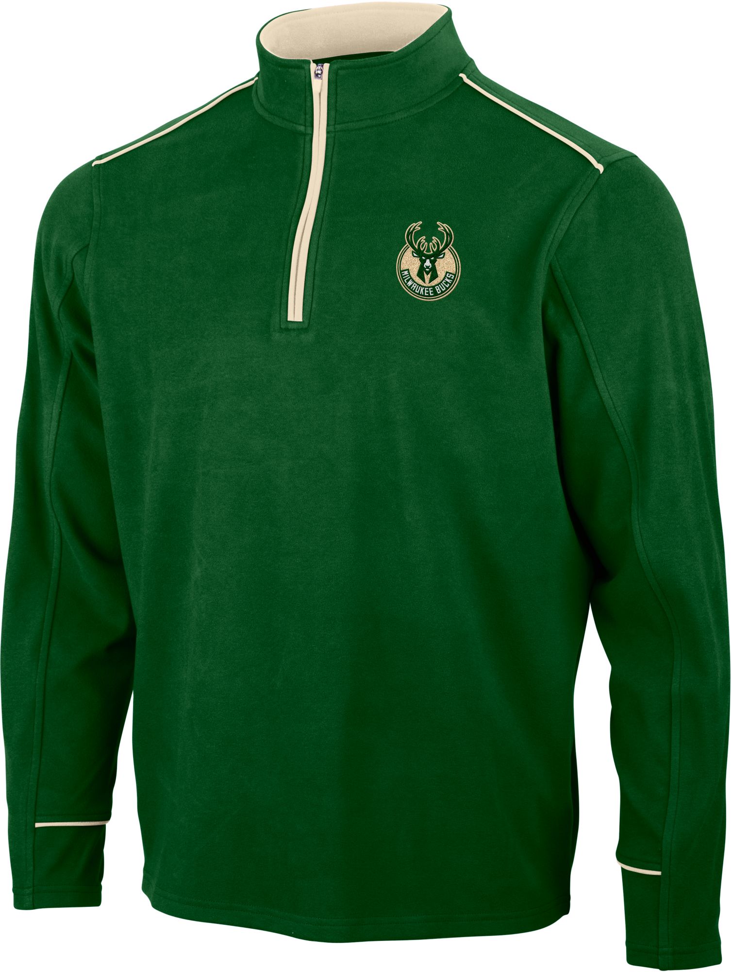 Antigua Men's Milwaukee Bucks Leverage 1/4 Zip Pullover