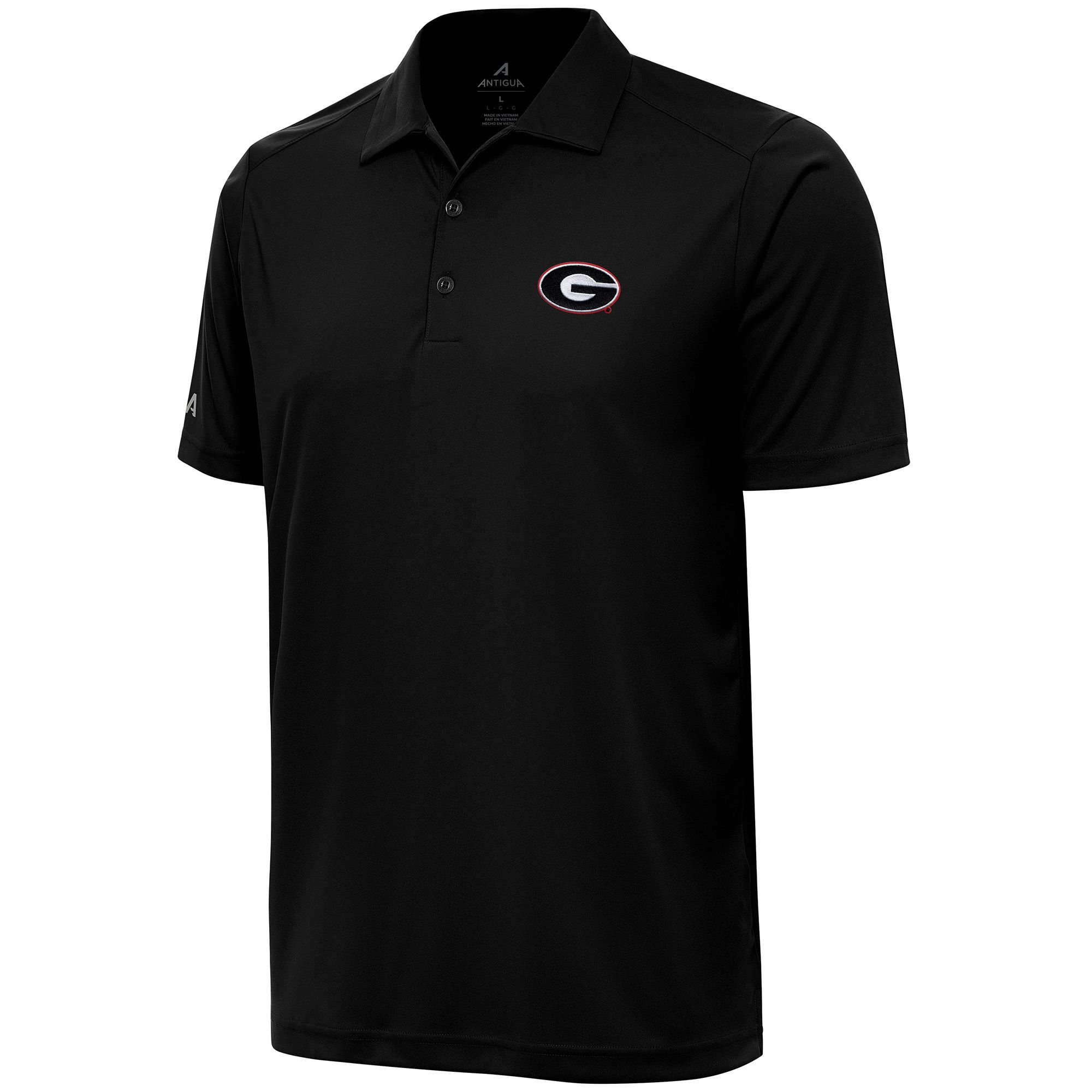 Antigua Men's Georgia Bulldogs Black Tribute Polo