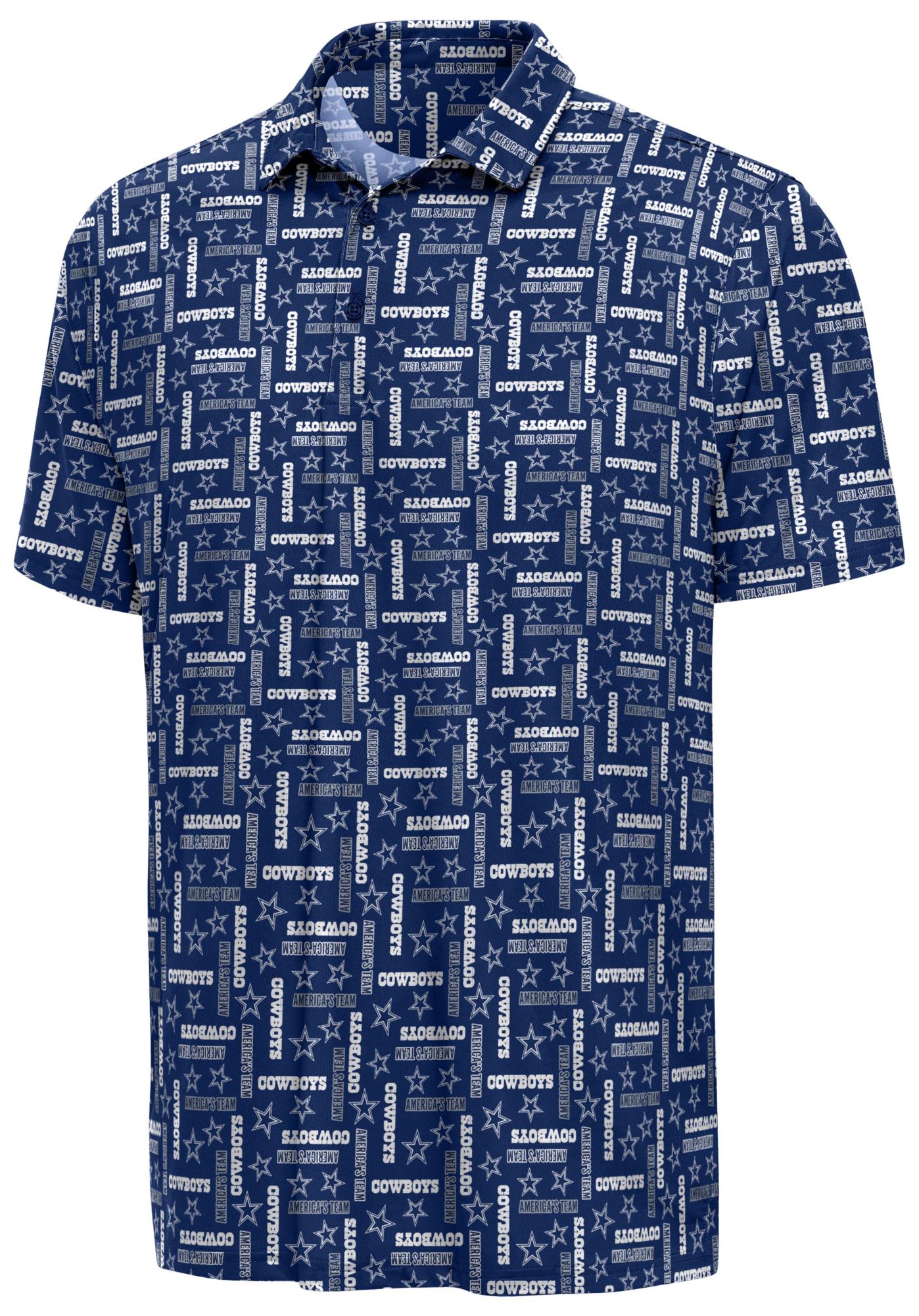Antigua Men's Dallas Cowboys Navy Season Ticket Polo