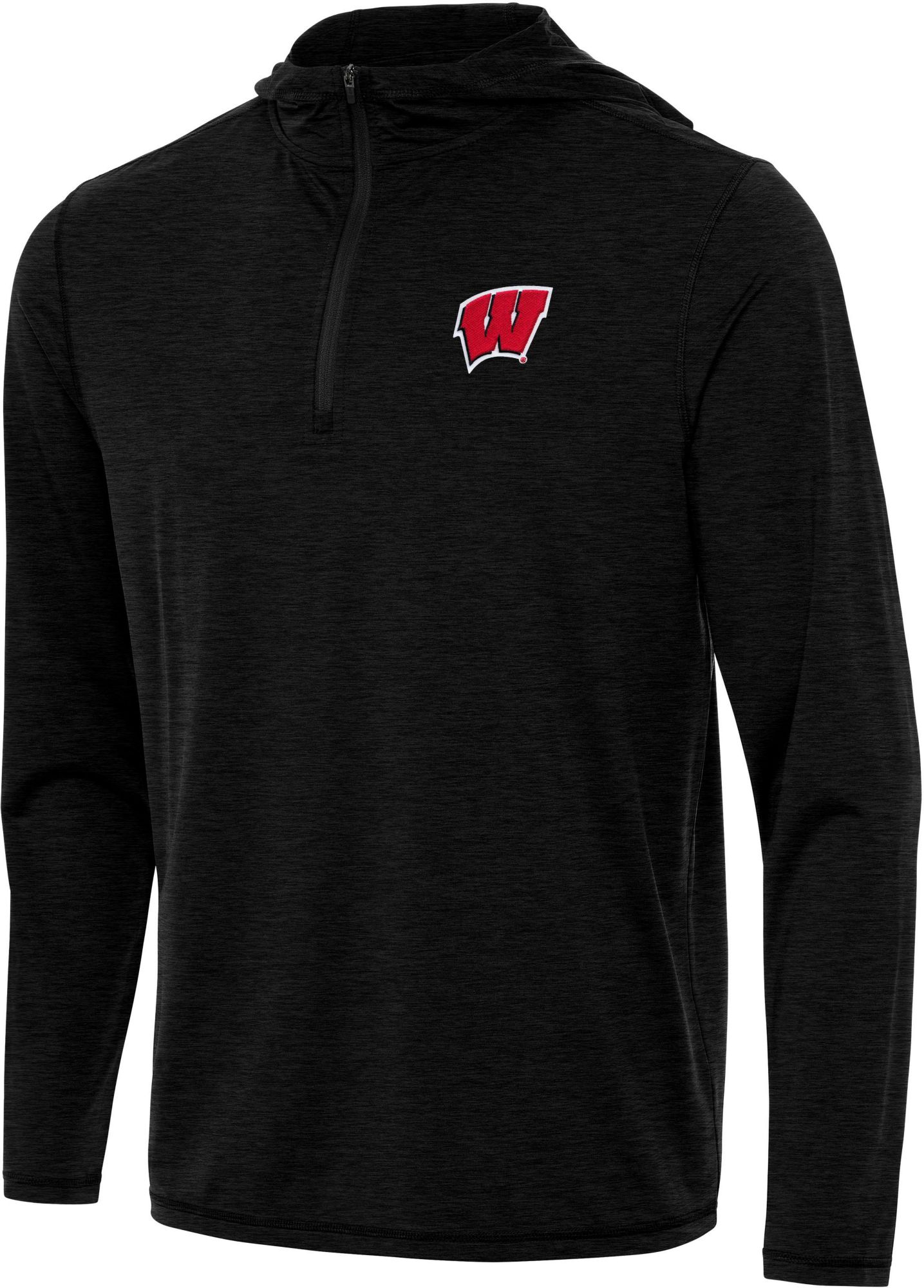 Antigua Men's Wisconsin Badgers Tidy Hood 1/4 Zip