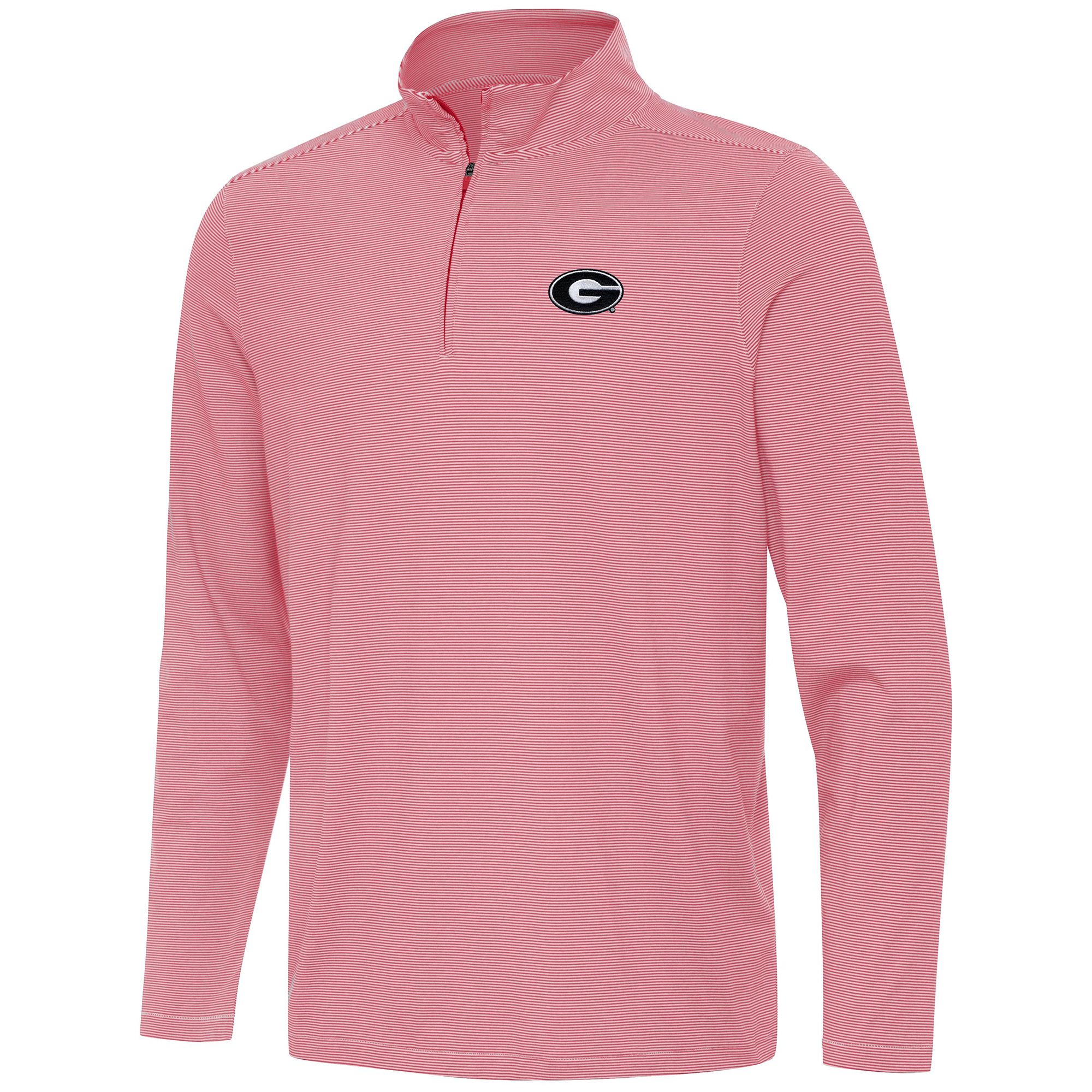 Antigua Men's Georgia Bulldogs Twine Red 1/4 Zip Pullover