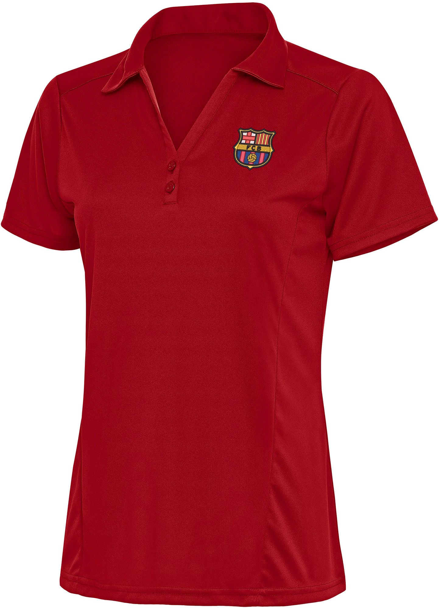 Antigua Women's FC Barcelona Red Crest Statement Polo