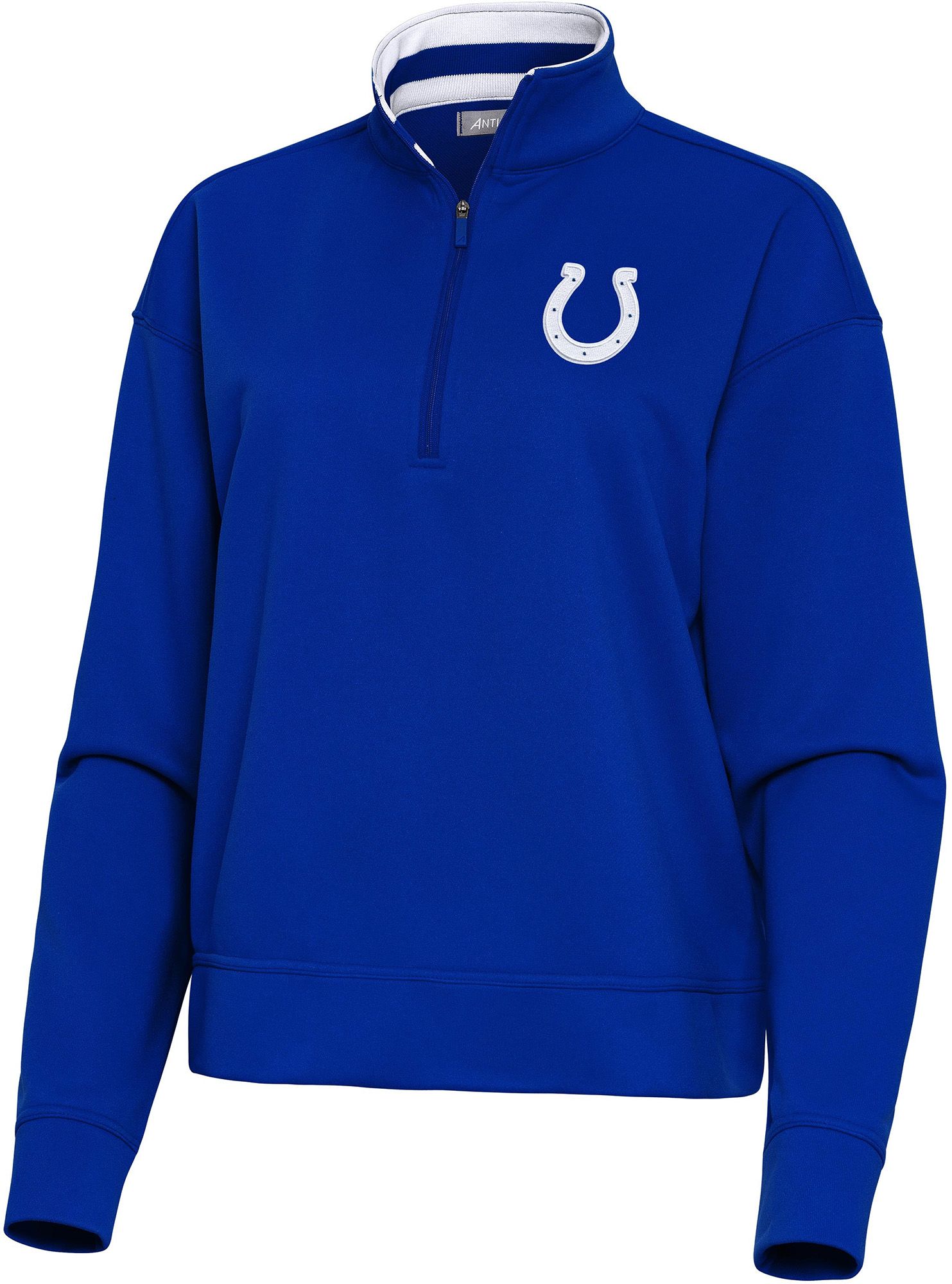 Antigua Women's Indianapolis Colts Goddess 1/2 Zip Pullover