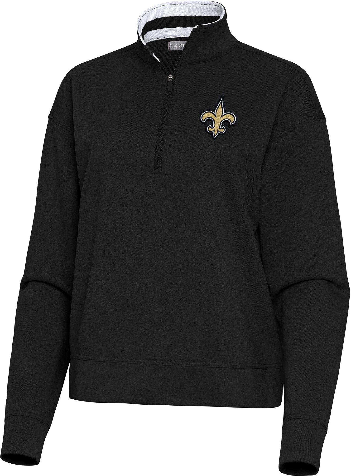 Antigua Women's New Orleans Saints Goddess 1/2 Zip Pullover