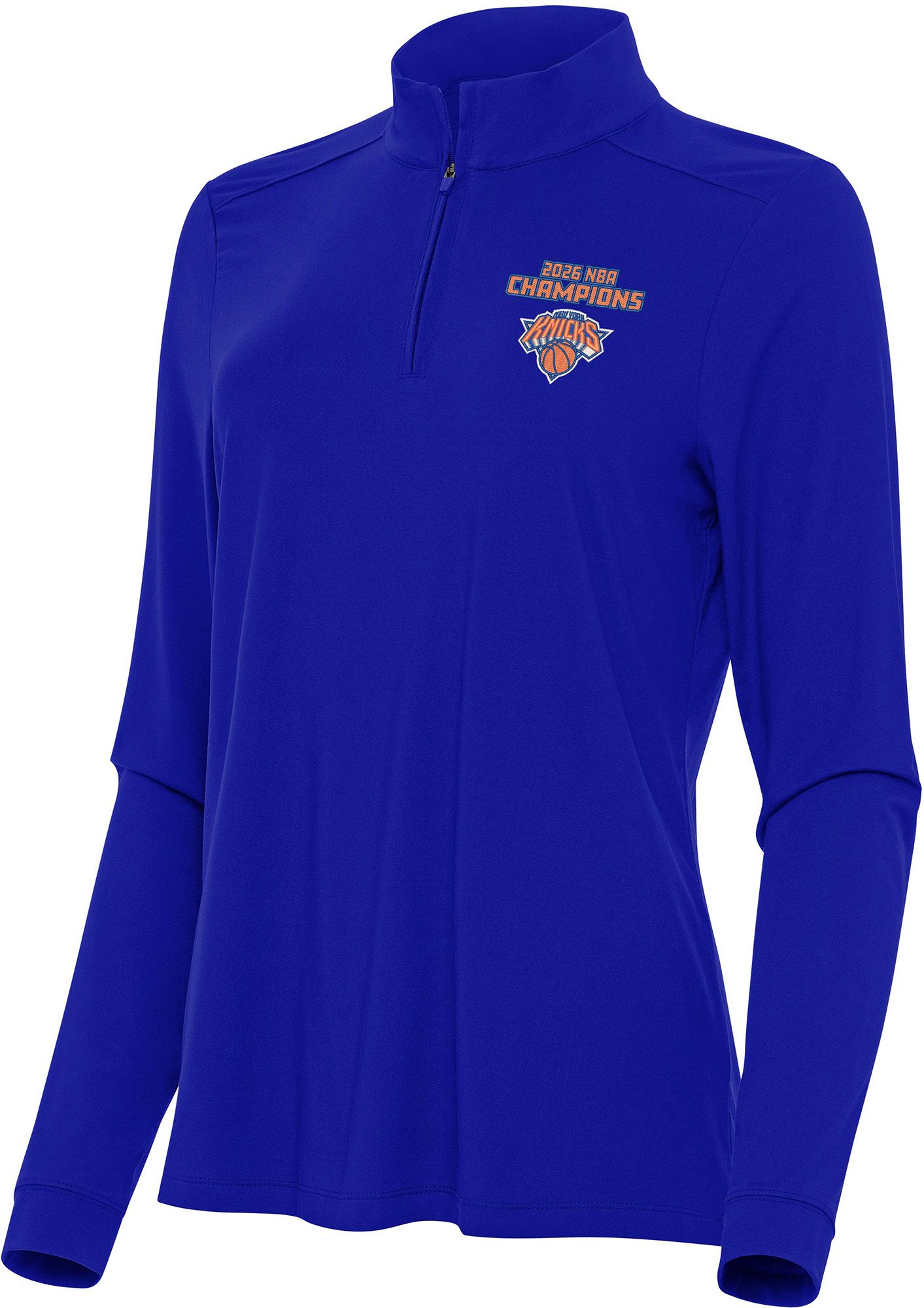 Antigua Women's 2026 NBA Champions New York Knicks Intent Quarter-Zip