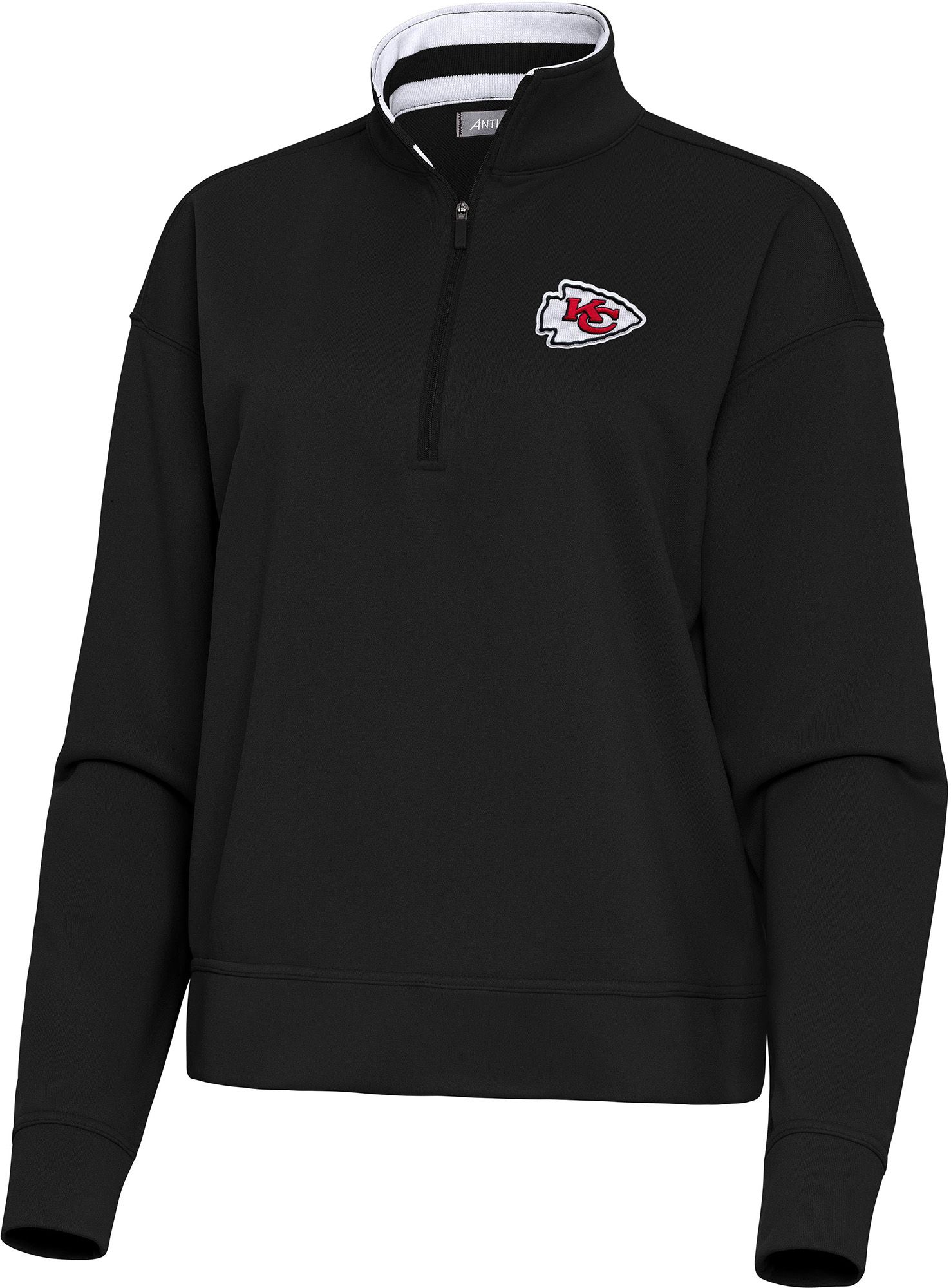Antigua Women's Kansas City Chiefs Goddess 1/2 Zip Pullover