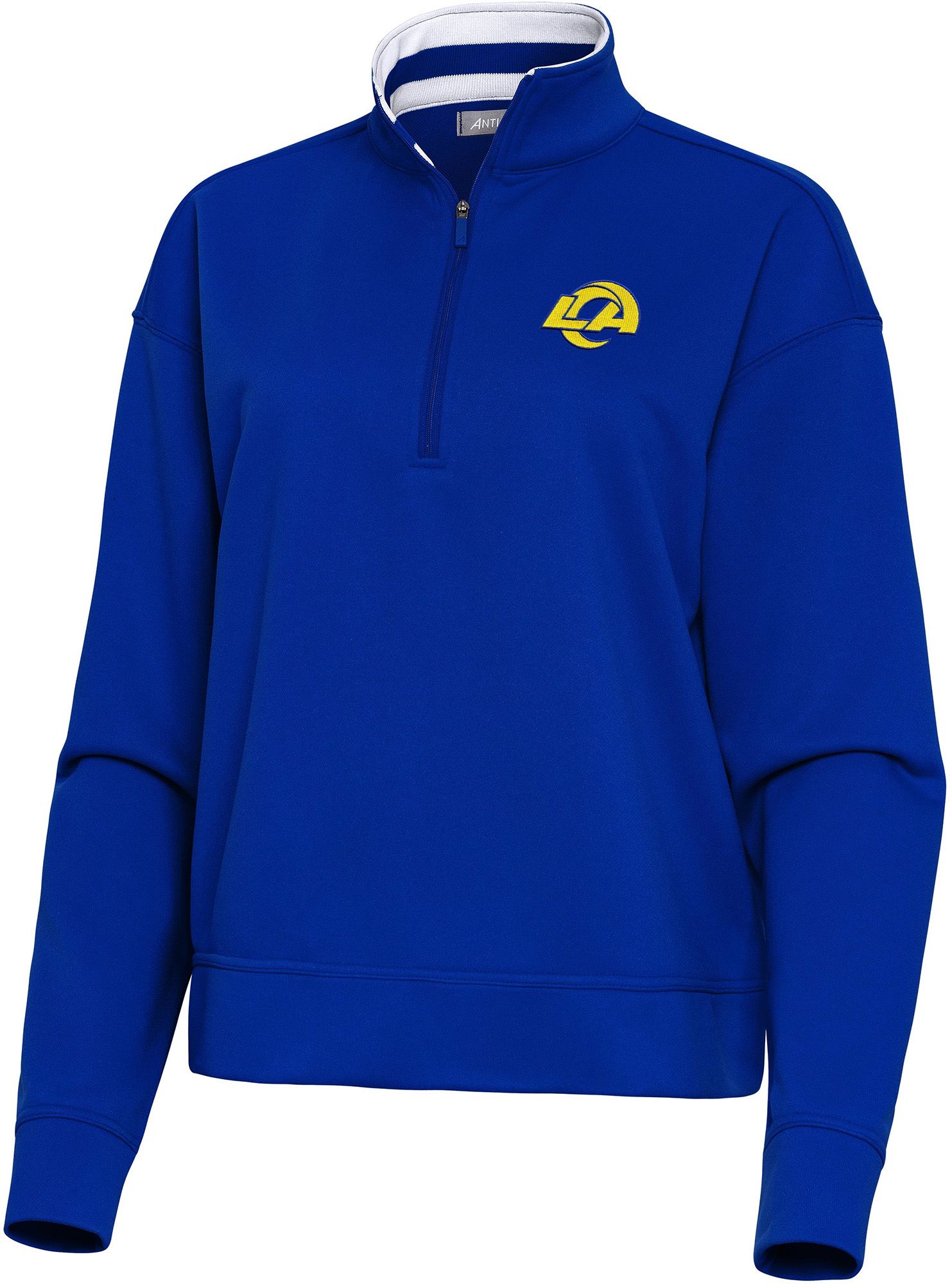 Antigua Women's Los Angeles Rams Goddess 1/2 Zip Pullover