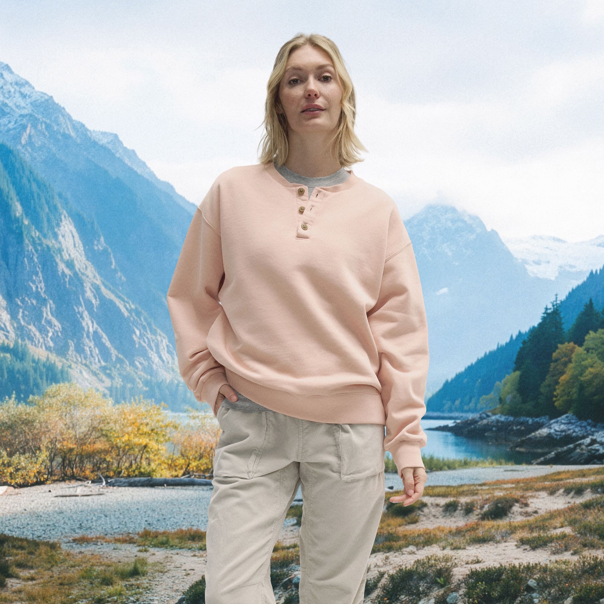 Alpine Design Women's Henley Sweatshirt