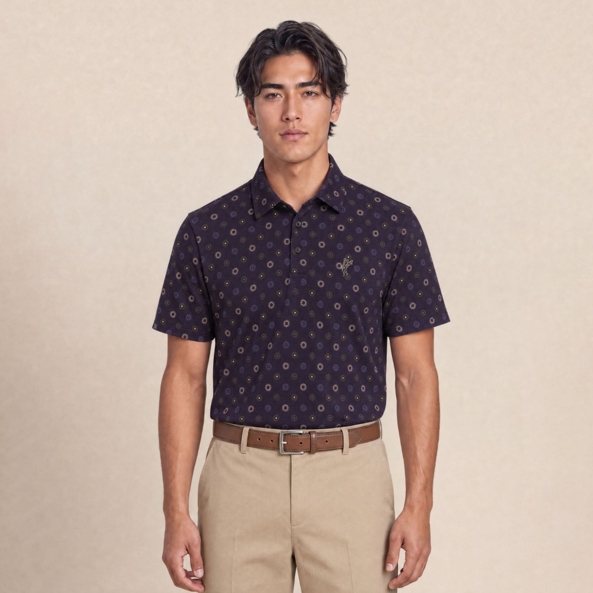 Ashworth Men's Starburst Golf Polo