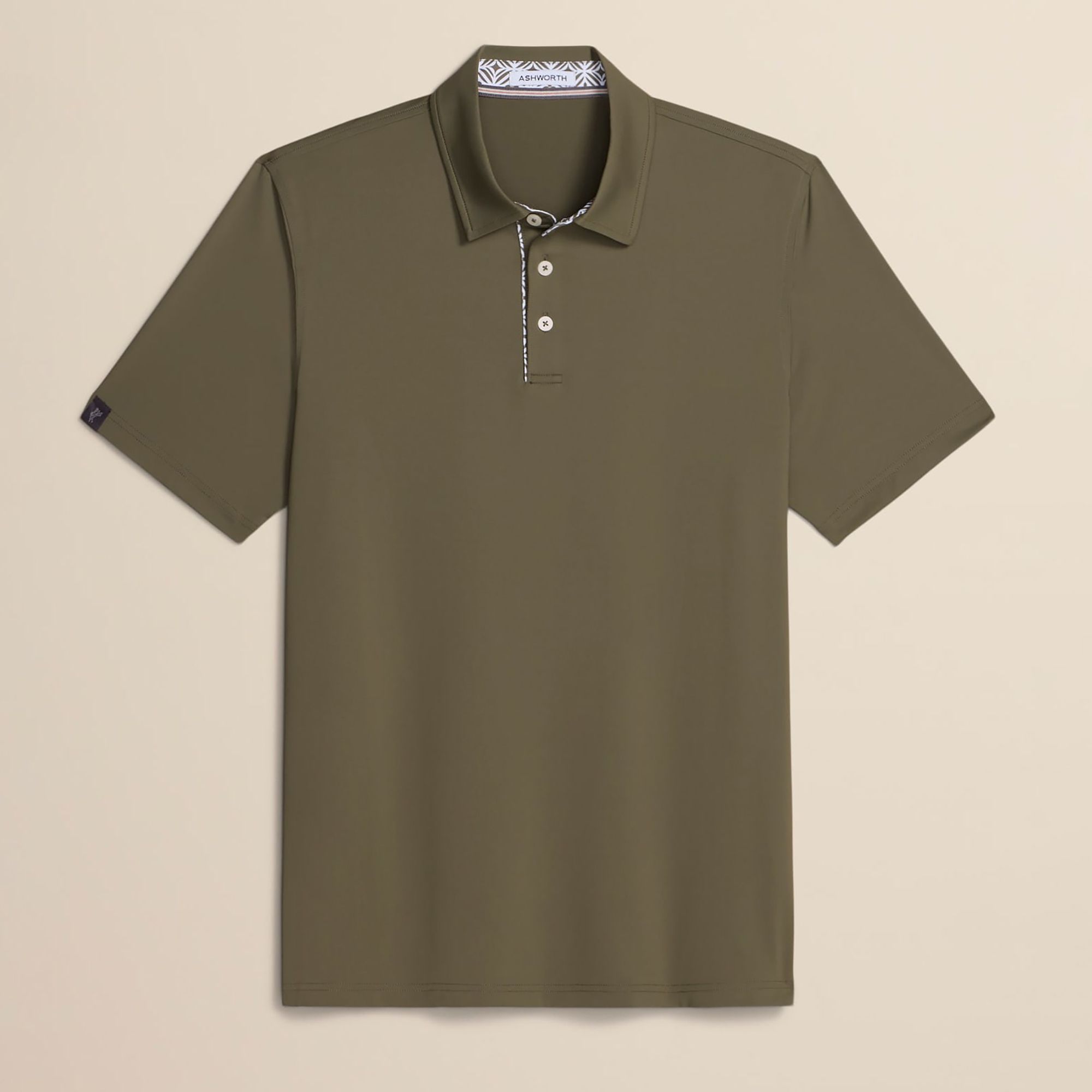 Ashworth Men's Manhattan Golf Polo, Medium, Kalamata Green