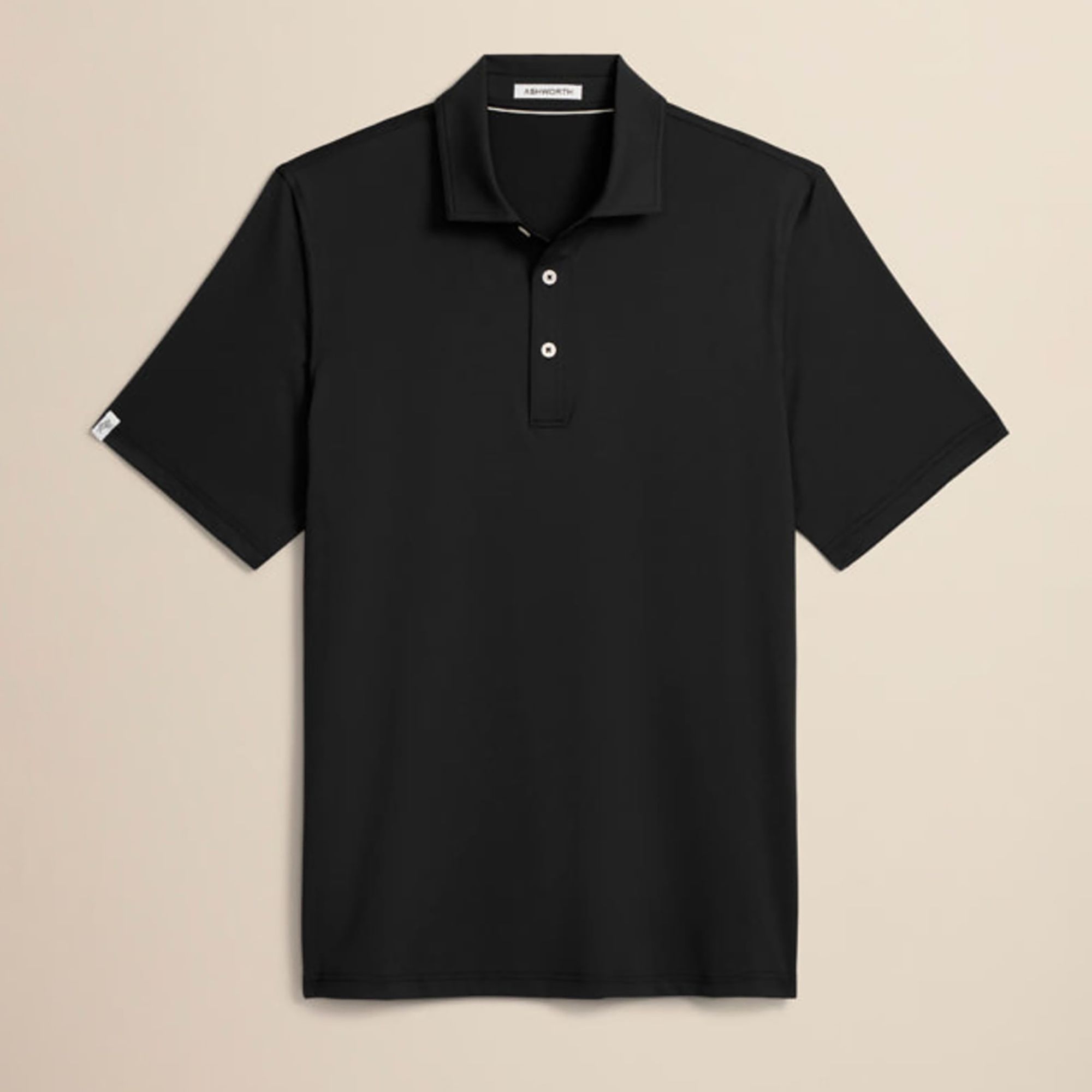 Ashworth Men's Encinitas Golf Polo, Medium, Black