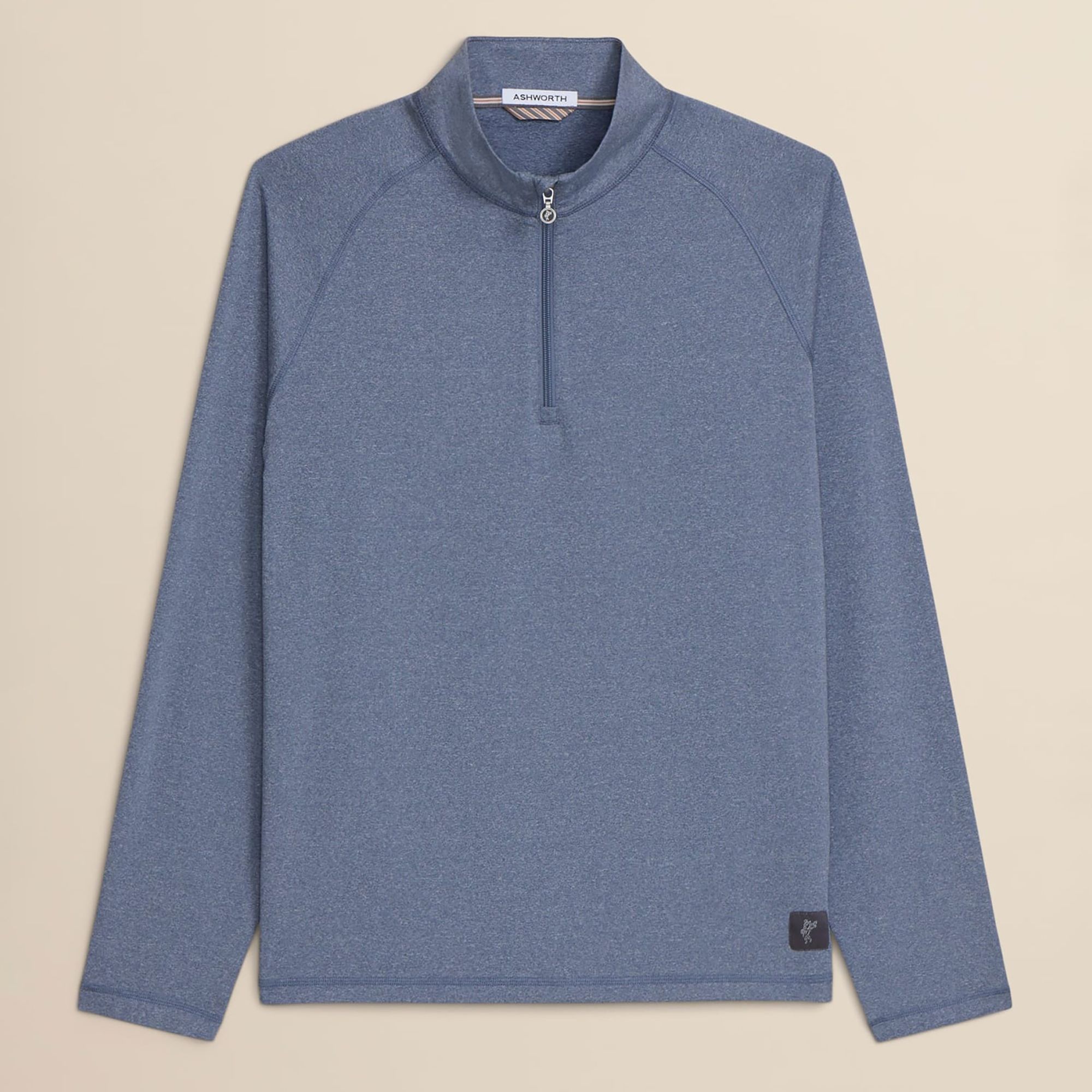 Ashworth Men's Ace Raglan Golf ¼ Zip, Medium, Midnight Blue