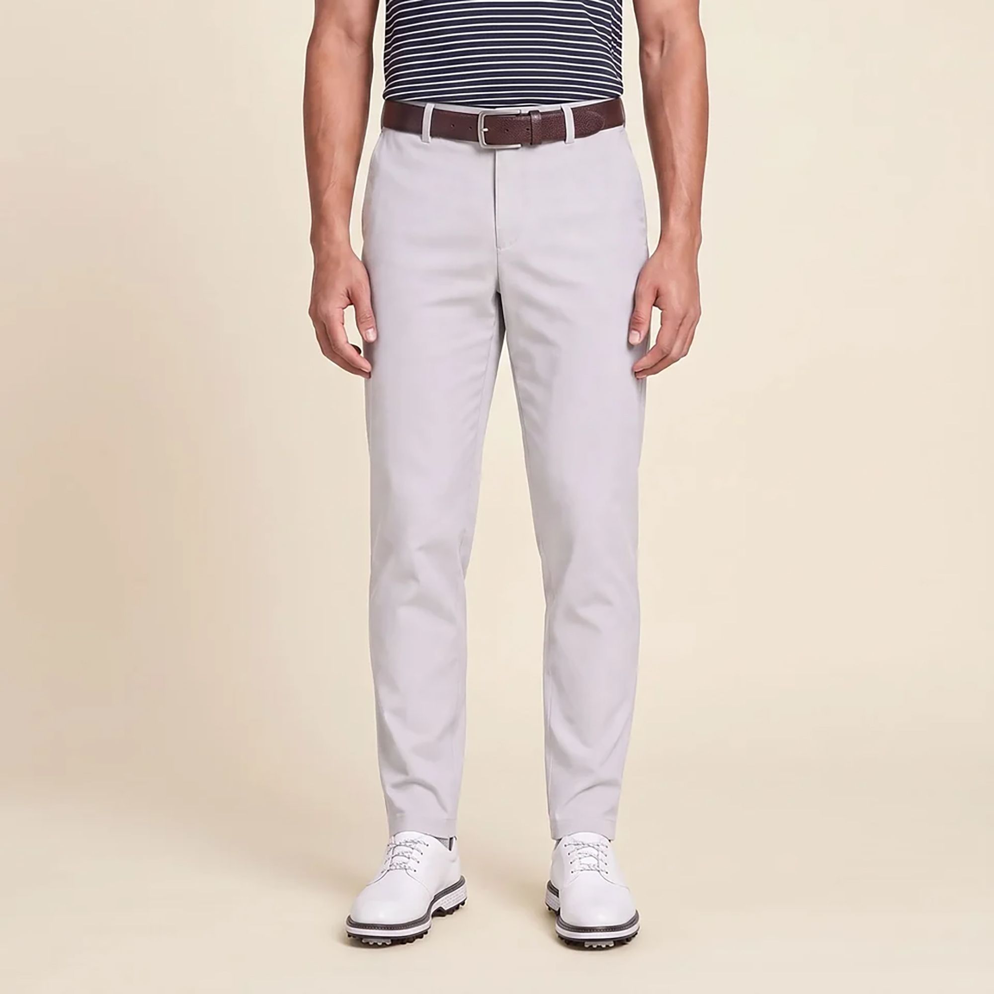 Ashworth Men's Coast Pull-On Golf Pant, Medium, Stone Grey Gray